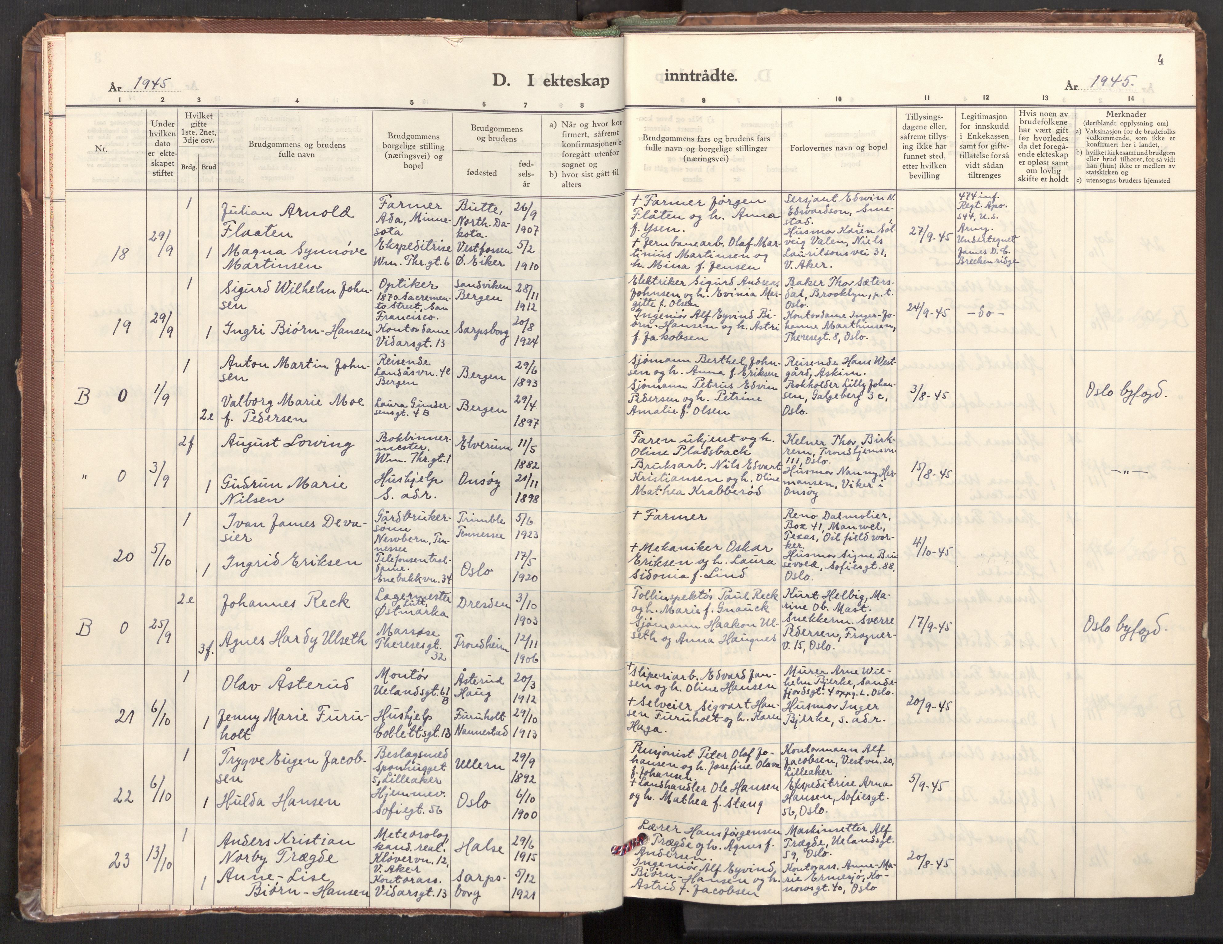 Markus prestekontor Kirkebøker, AV/SAO-A-10830/F/L0005: Parish register (official) no. 5, 1942-1960, p. 4