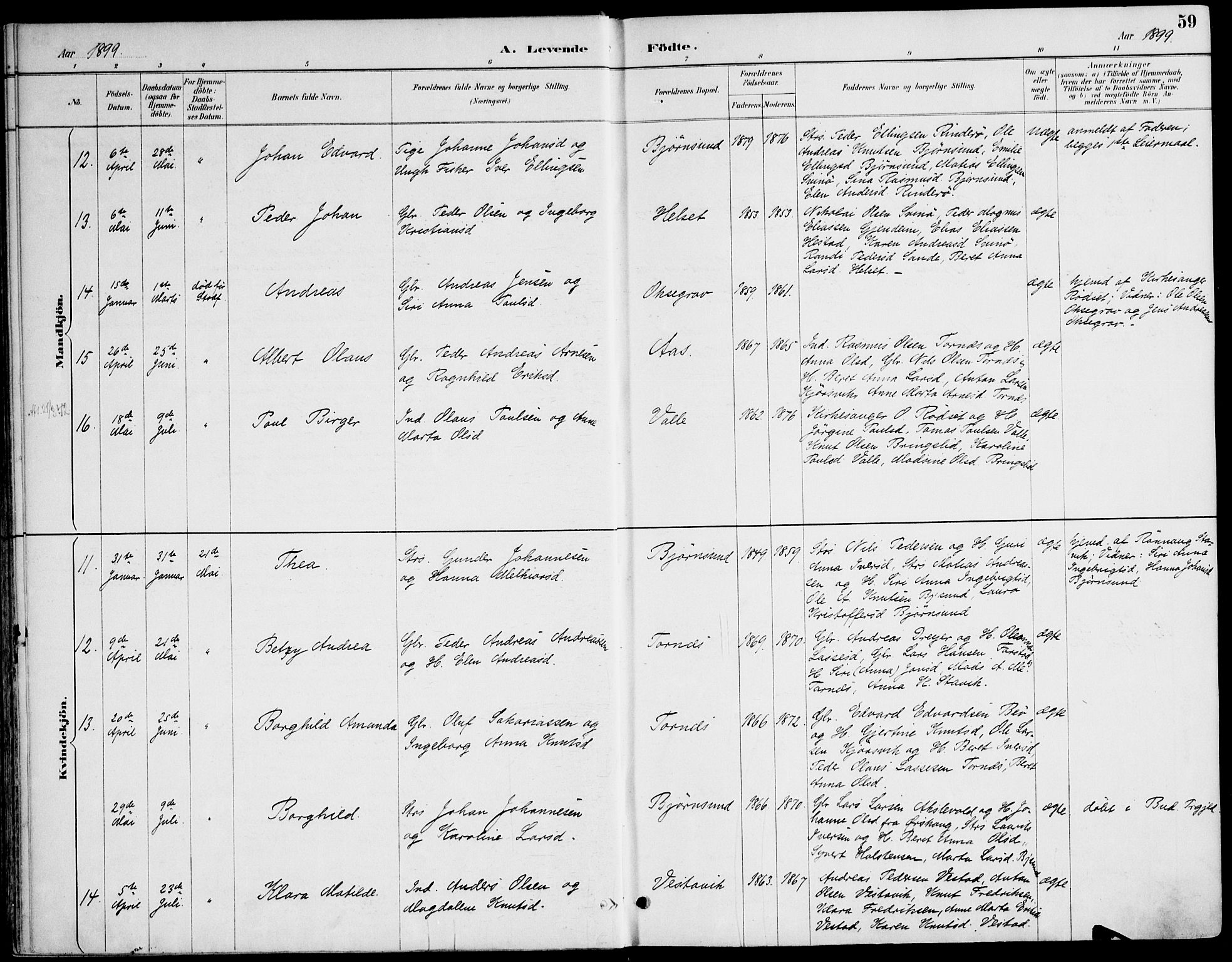 Ministerialprotokoller, klokkerbøker og fødselsregistre - Møre og Romsdal, AV/SAT-A-1454/565/L0750: Parish register (official) no. 565A04, 1887-1905, p. 59