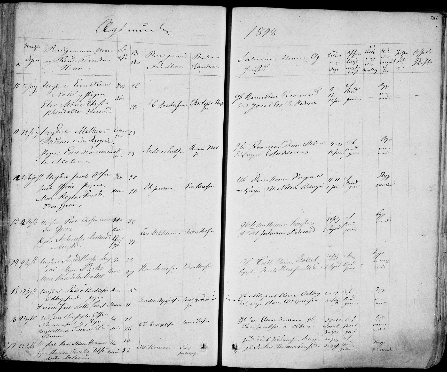 Hedrum kirkebøker, AV/SAKO-A-344/F/Fa/L0005: Parish register (official) no. I 5, 1835-1848, p. 281