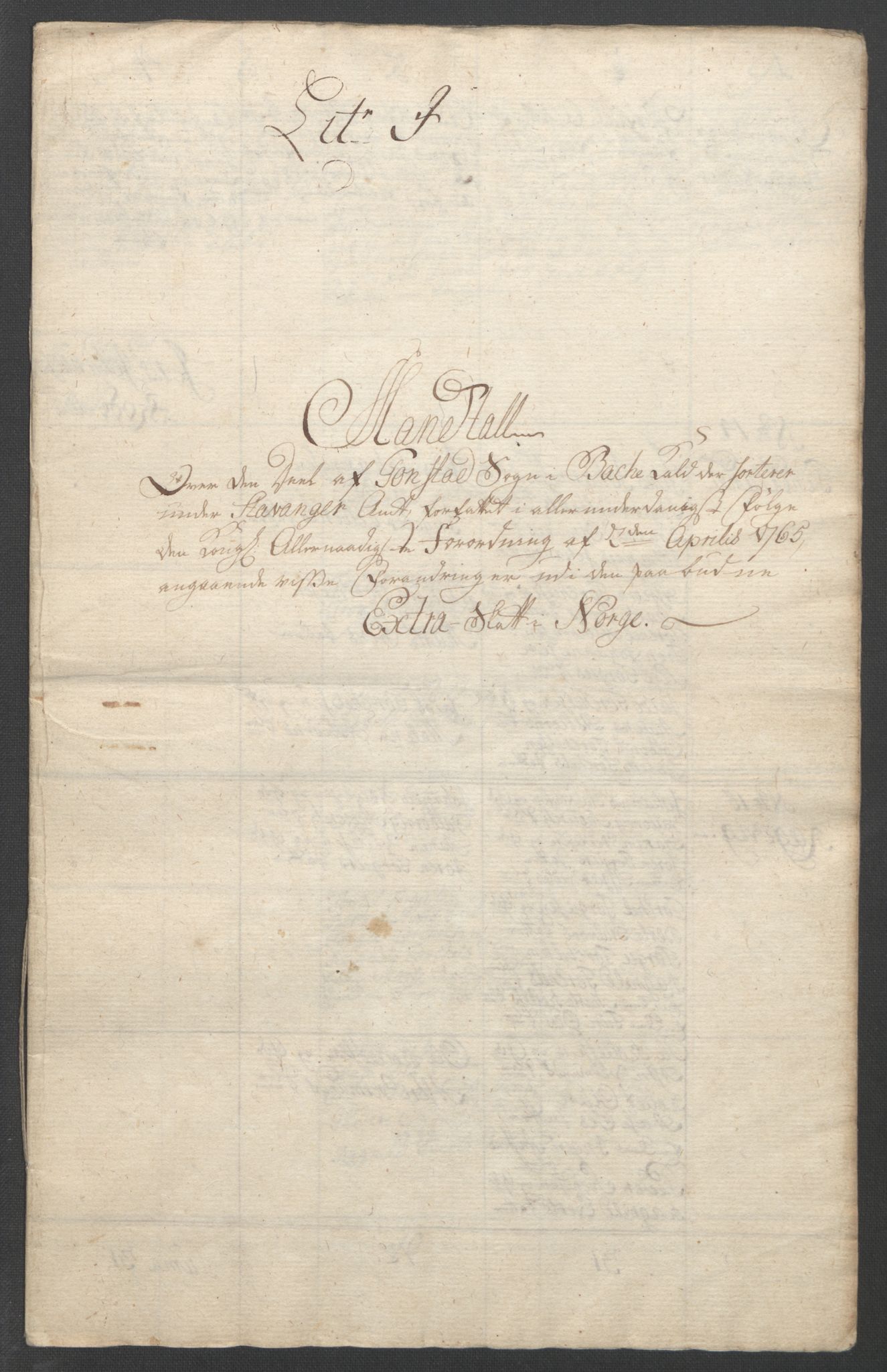 Rentekammeret inntil 1814, Reviderte regnskaper, Fogderegnskap, RA/EA-4092/R46/L2836: Ekstraskatten Jæren og Dalane, 1764-1766, p. 203