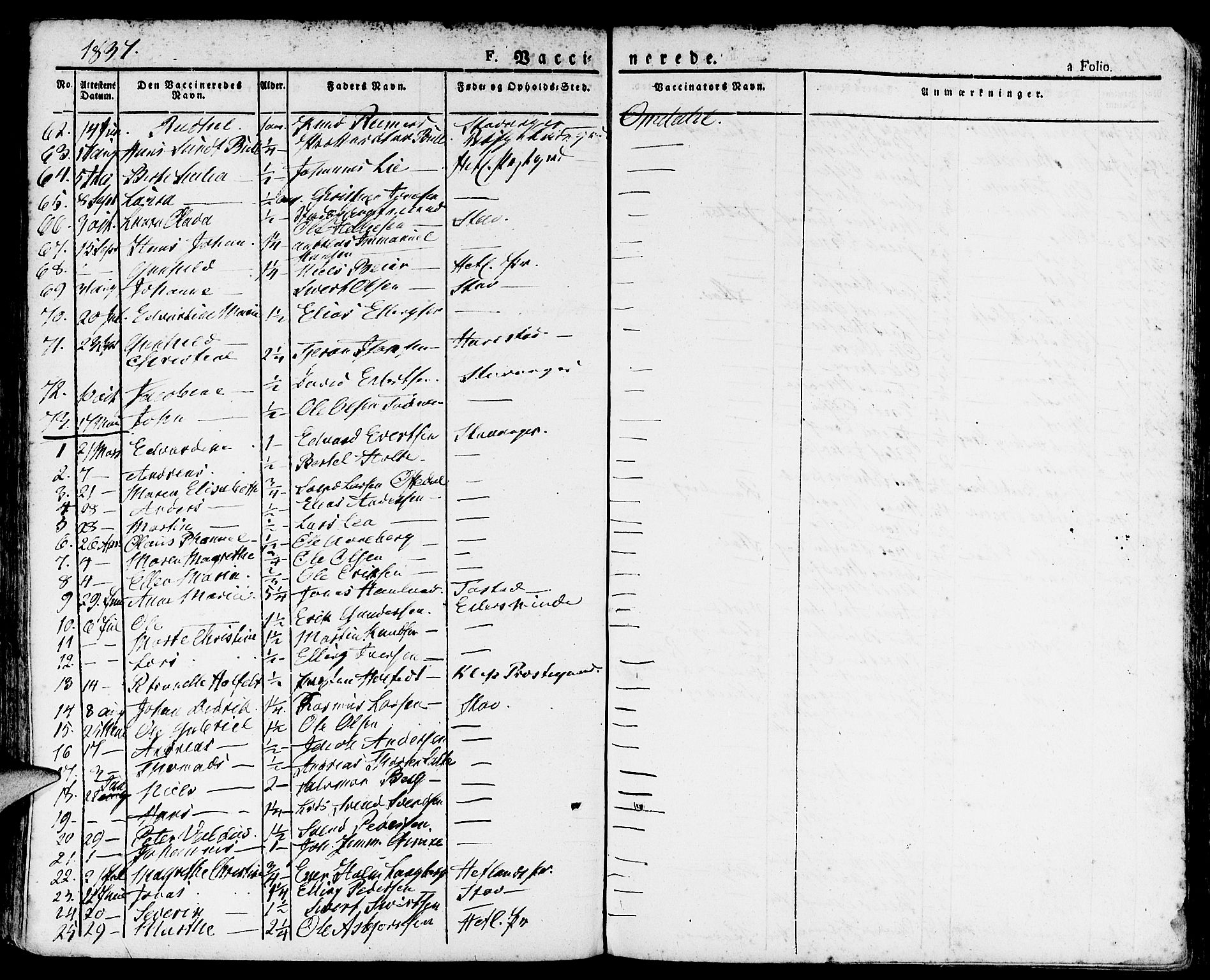 Domkirken sokneprestkontor, SAST/A-101812/001/30/30BA/L0011: Parish register (official) no. A 11, 1832-1856