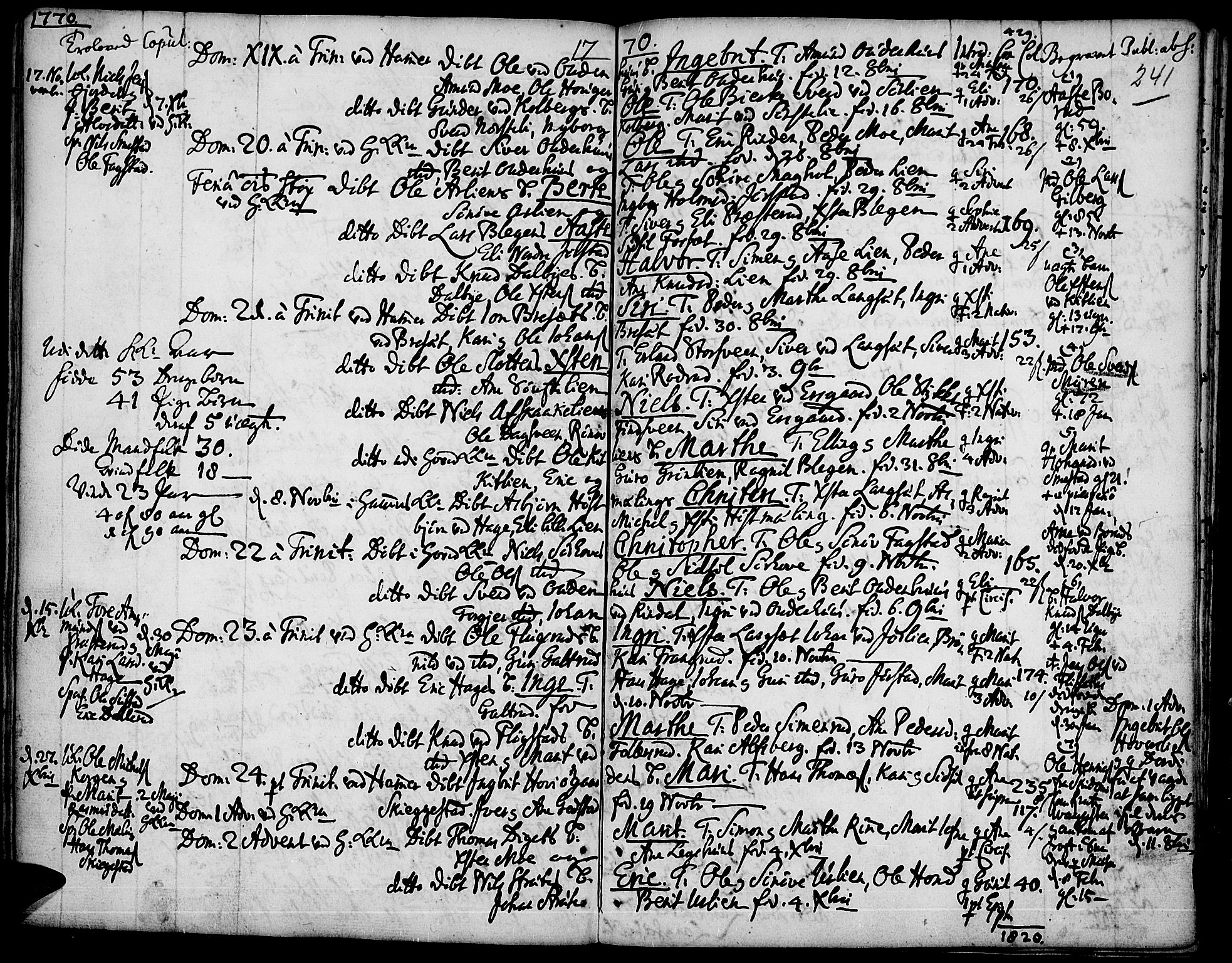 Fåberg prestekontor, SAH/PREST-086/H/Ha/Haa/L0001: Parish register (official) no. 1, 1727-1775, p. 241