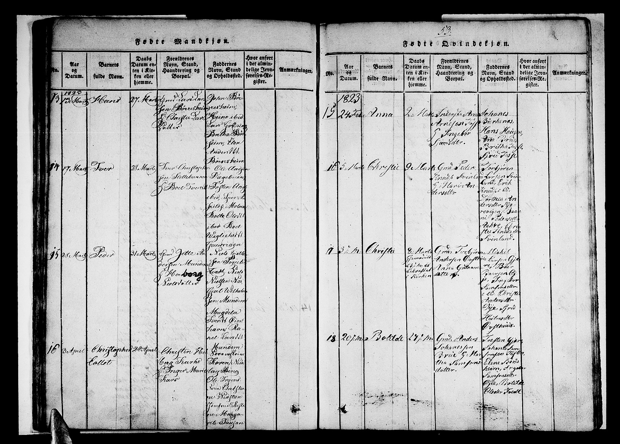 Strandebarm sokneprestembete, AV/SAB-A-78401/H/Haa: Parish register (official) no. A 5, 1816-1826, p. 53