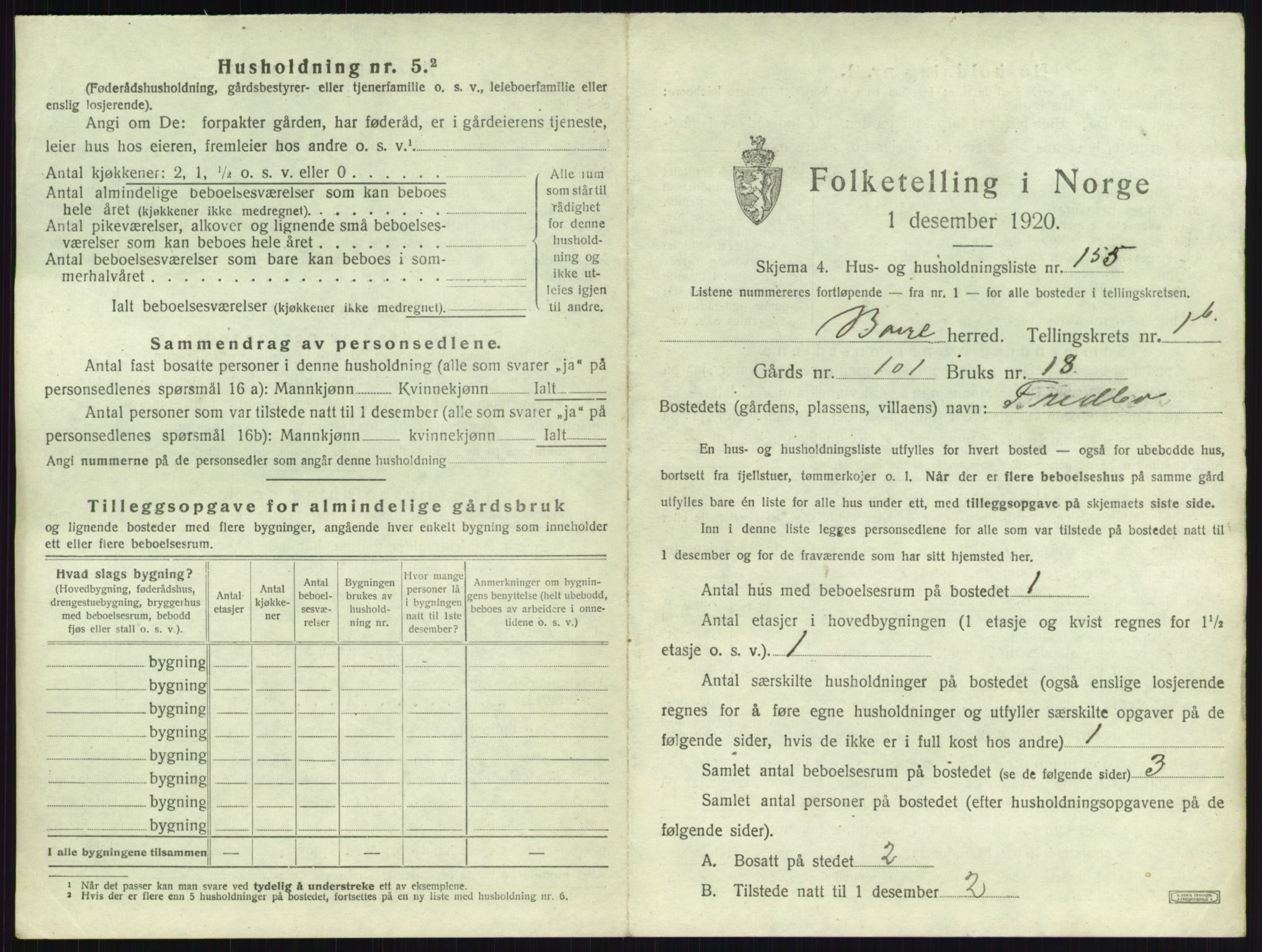 SAKO, 1920 census for Borre, 1920, p. 471