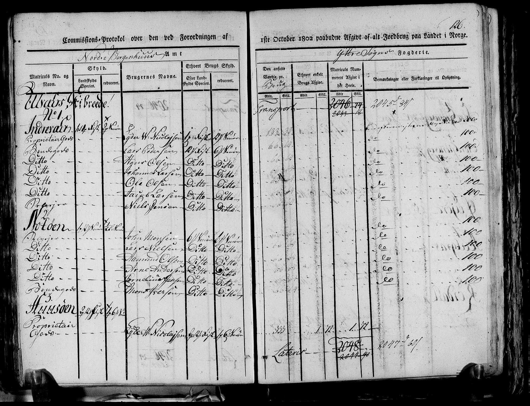 Rentekammeret inntil 1814, Realistisk ordnet avdeling, AV/RA-EA-4070/N/Ne/Nea/L0116: og 0117: Ytre og Indre Sogn fogderi. Kommisjonsprotokoller, 1803, p. 134