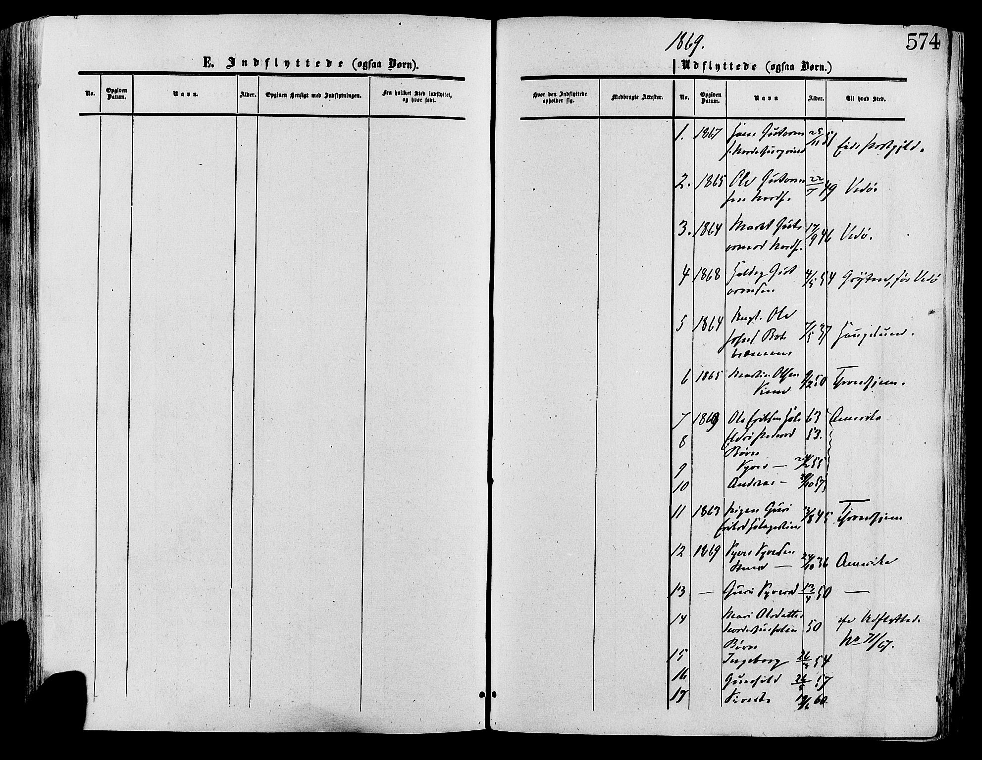 Lesja prestekontor, SAH/PREST-068/H/Ha/Haa/L0008: Parish register (official) no. 8, 1854-1880, p. 574