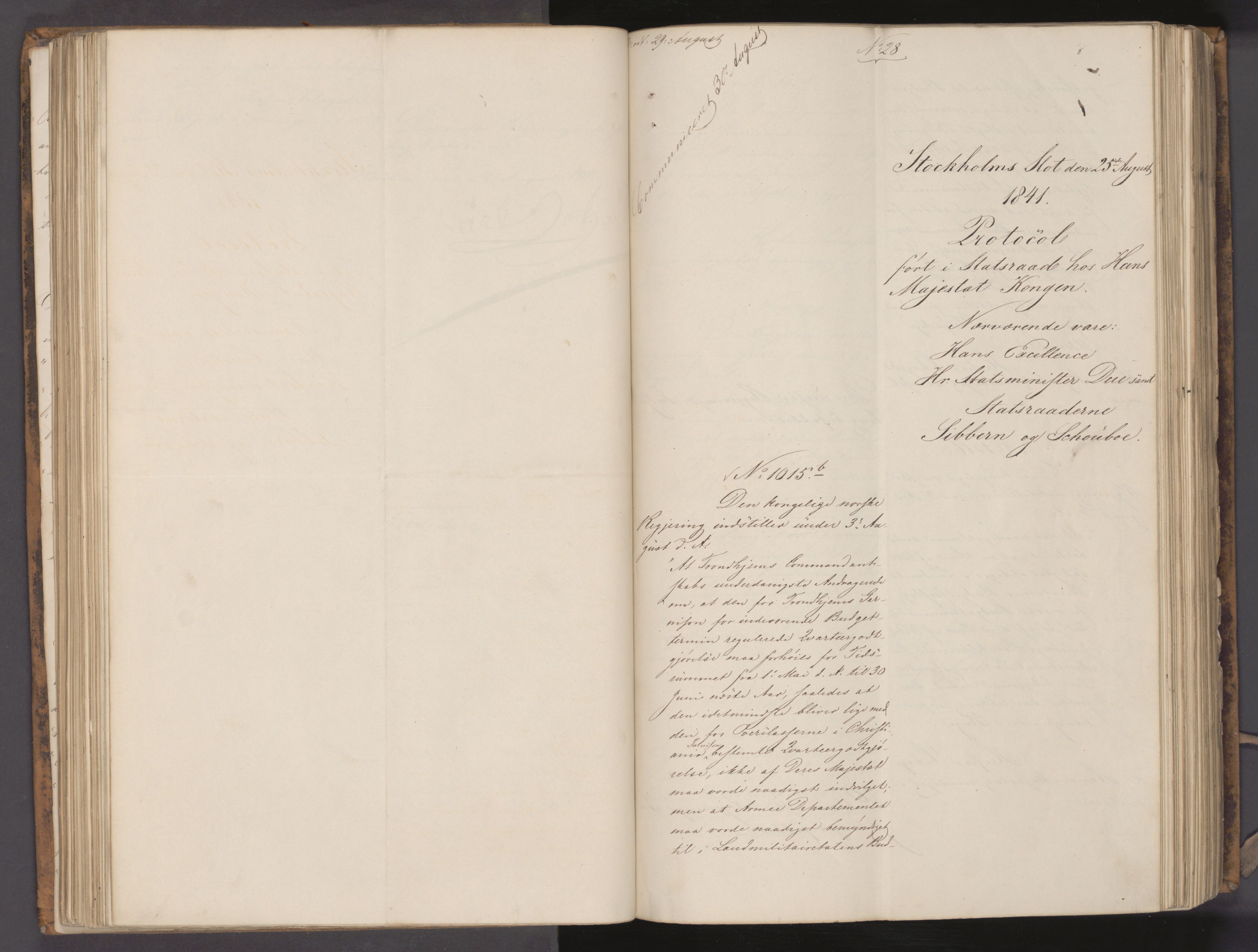 Statsrådssekretariatet, AV/RA-S-1001/A/Ab/L0054: Kgl. res. nr. 764-1554, 2. halvår, 1841