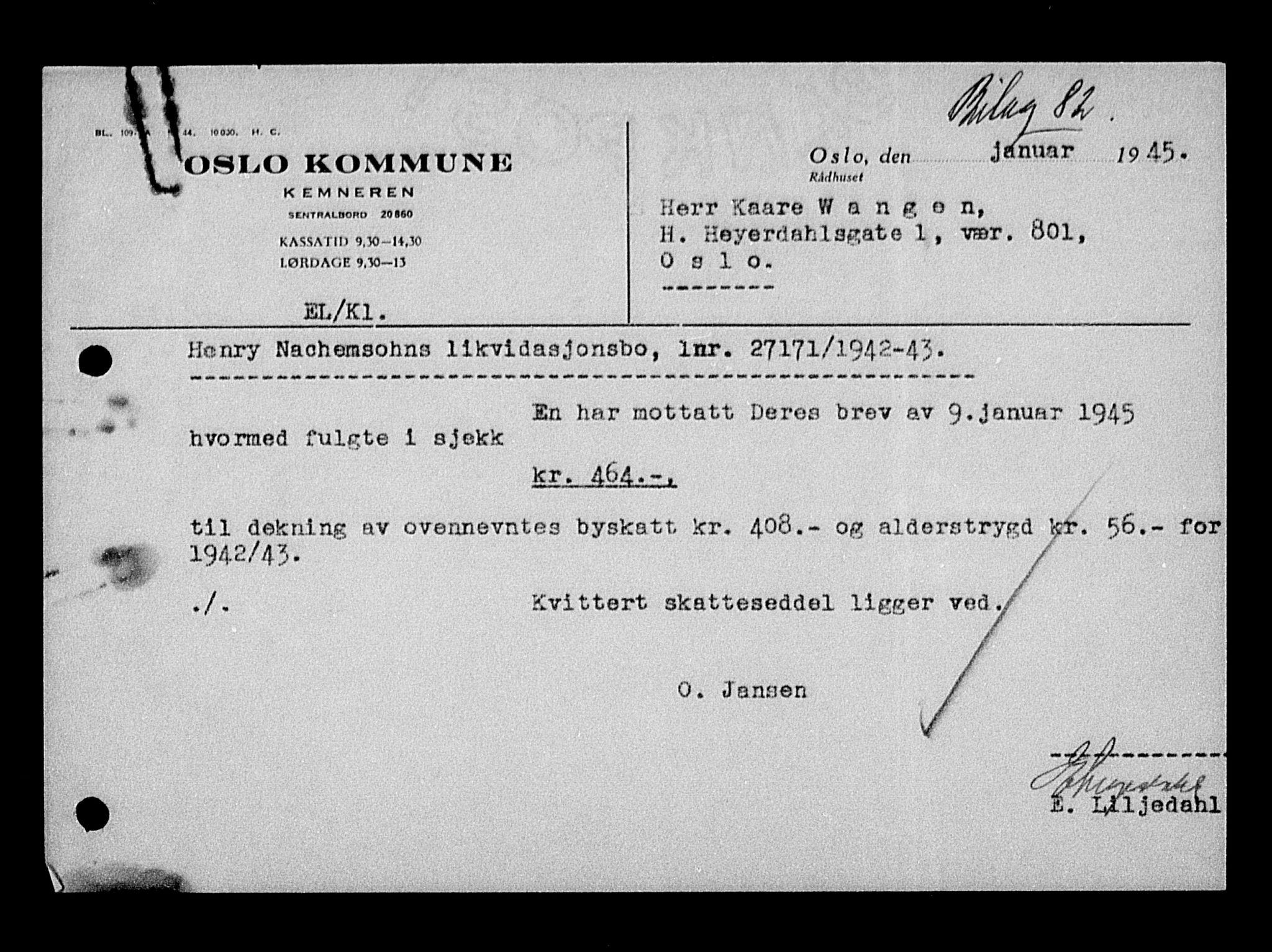 Justisdepartementet, Tilbakeføringskontoret for inndratte formuer, AV/RA-S-1564/H/Hc/Hcc/L0967: --, 1945-1947, p. 18