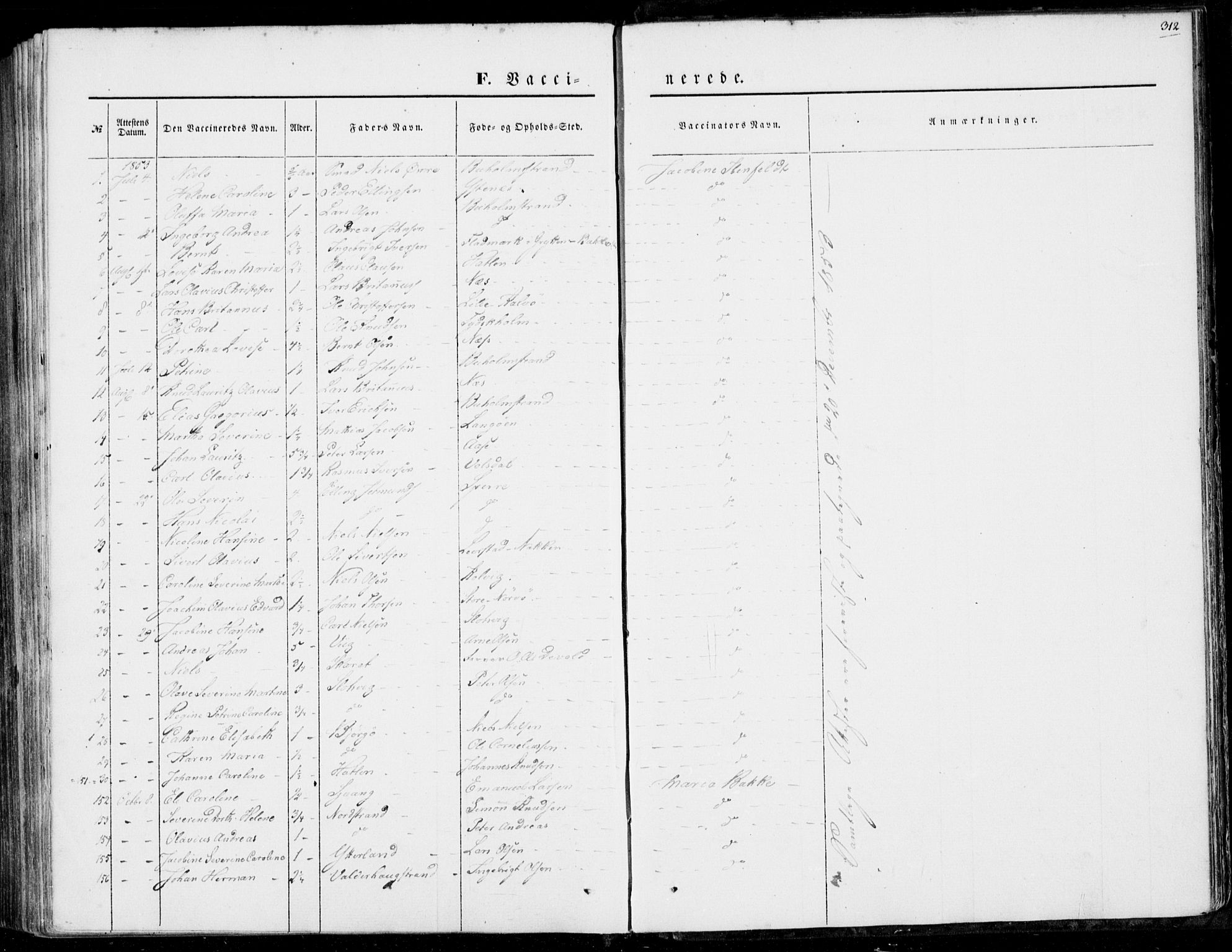 Ministerialprotokoller, klokkerbøker og fødselsregistre - Møre og Romsdal, AV/SAT-A-1454/528/L0397: Parish register (official) no. 528A08, 1848-1858, p. 312