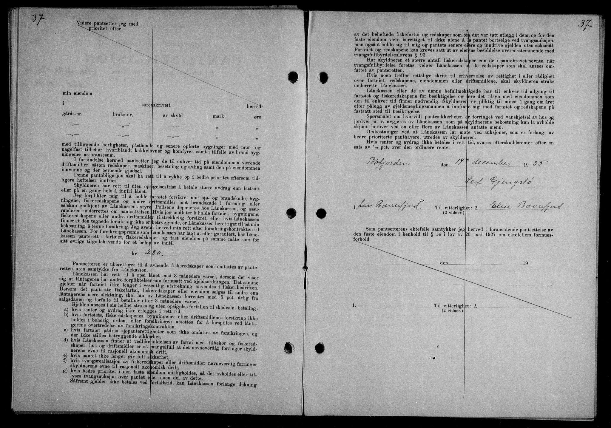 Nordmøre sorenskriveri, AV/SAT-A-4132/1/2/2Ca/L0087: Mortgage book no. 77, 1935-1936, Deed date: 09.01.1936