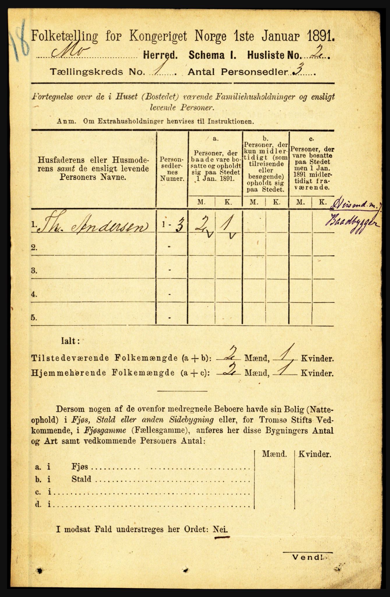RA, 1891 census for 1833 Mo, 1891, p. 34