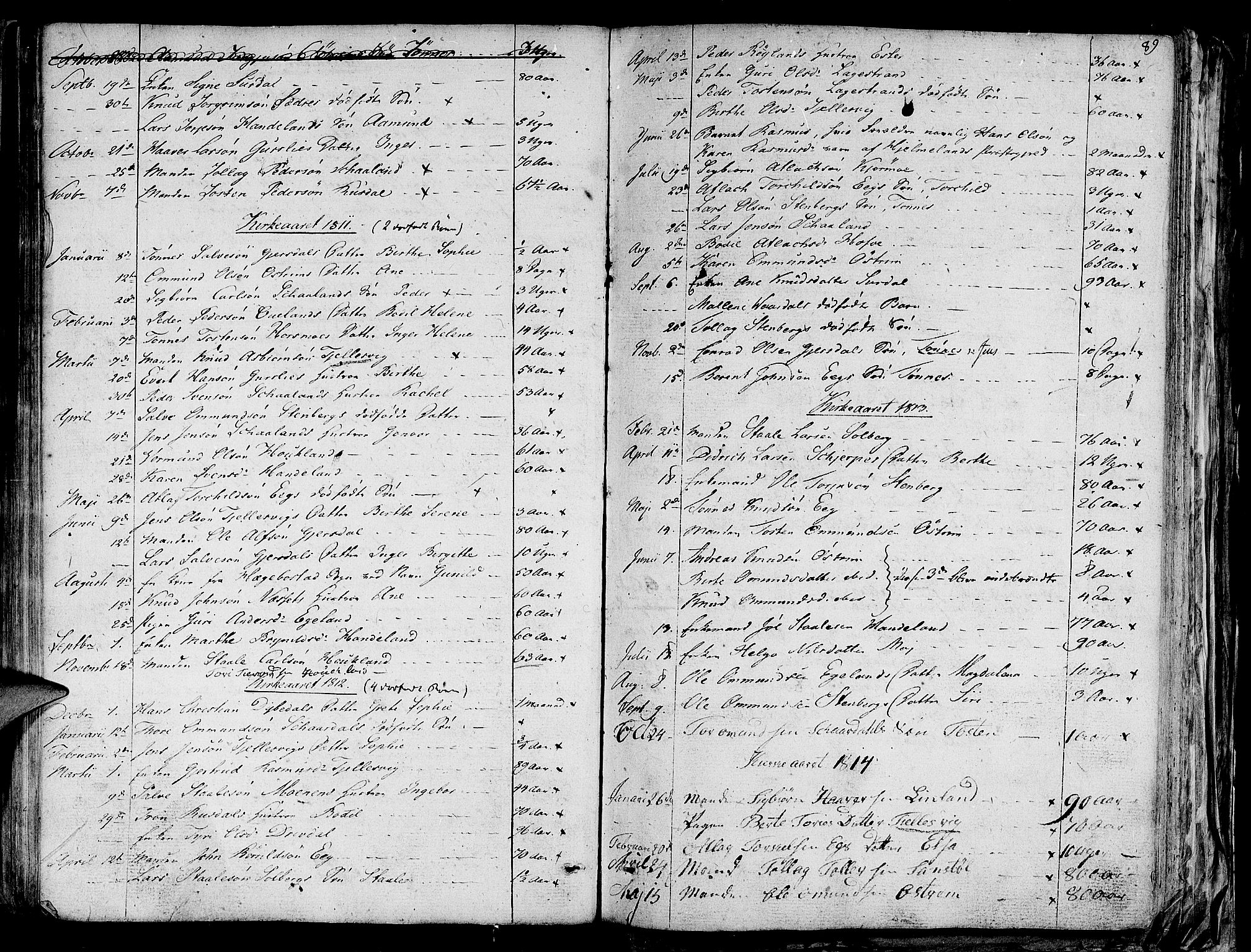 Lund sokneprestkontor, AV/SAST-A-101809/S06/L0004: Parish register (official) no. A 4 /1, 1801-1864, p. 89