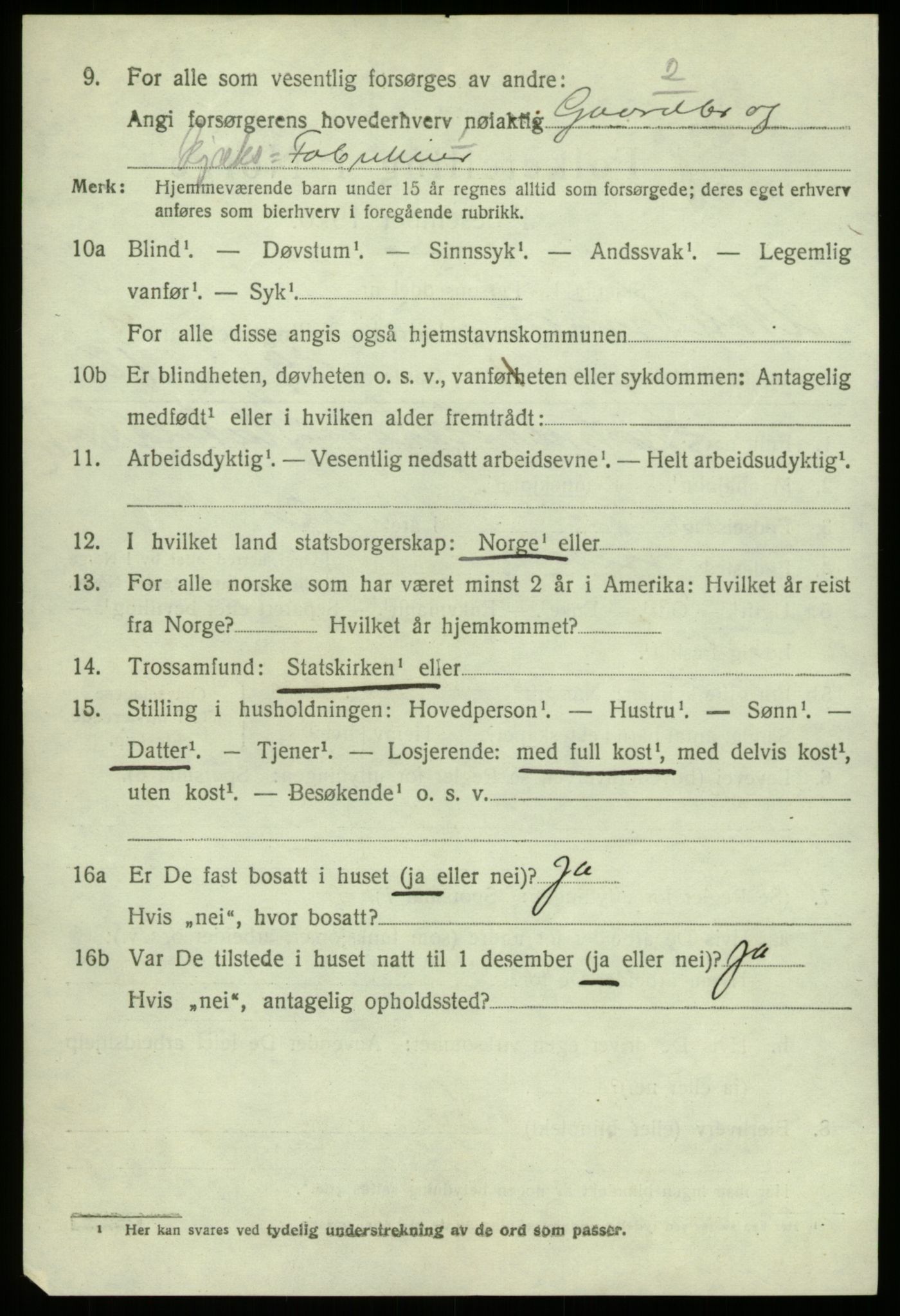 SAB, 1920 census for Alversund, 1920, p. 5315