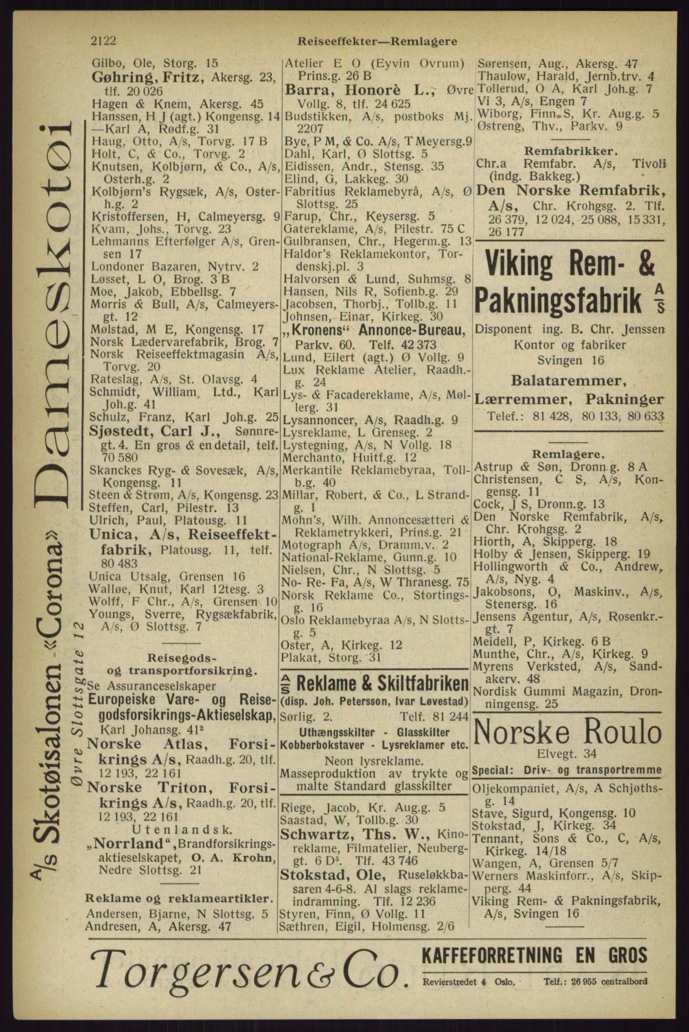 Kristiania/Oslo adressebok, PUBL/-, 1927, p. 2122