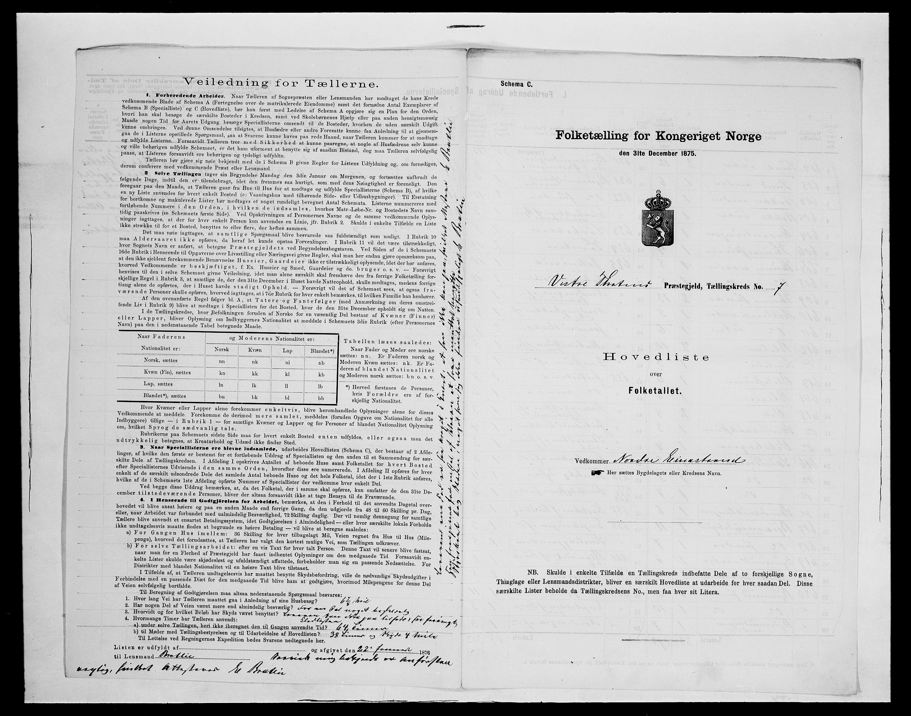 SAH, 1875 census for 0529P Vestre Toten, 1875, p. 53