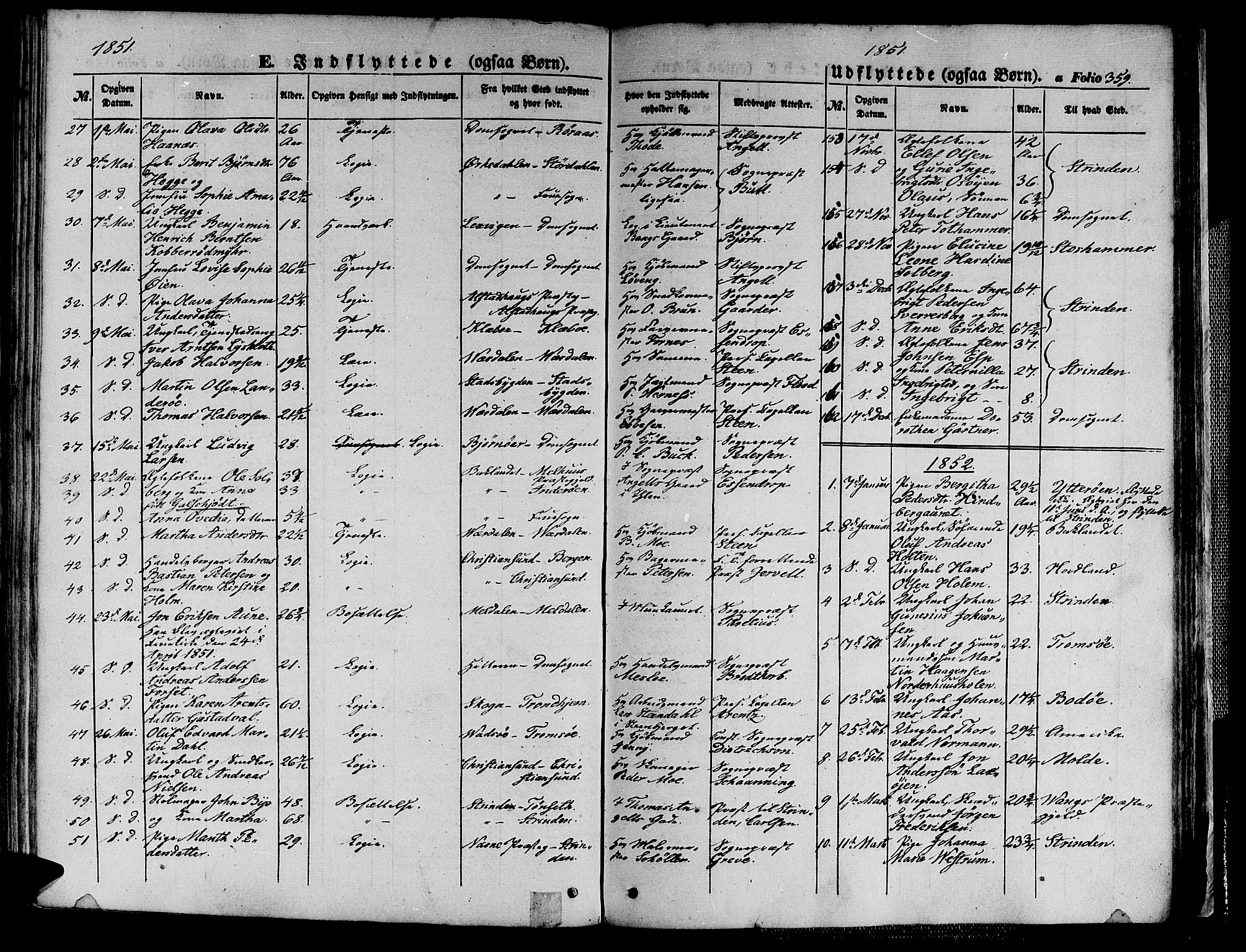 Ministerialprotokoller, klokkerbøker og fødselsregistre - Sør-Trøndelag, SAT/A-1456/602/L0137: Parish register (copy) no. 602C05, 1846-1856, p. 359