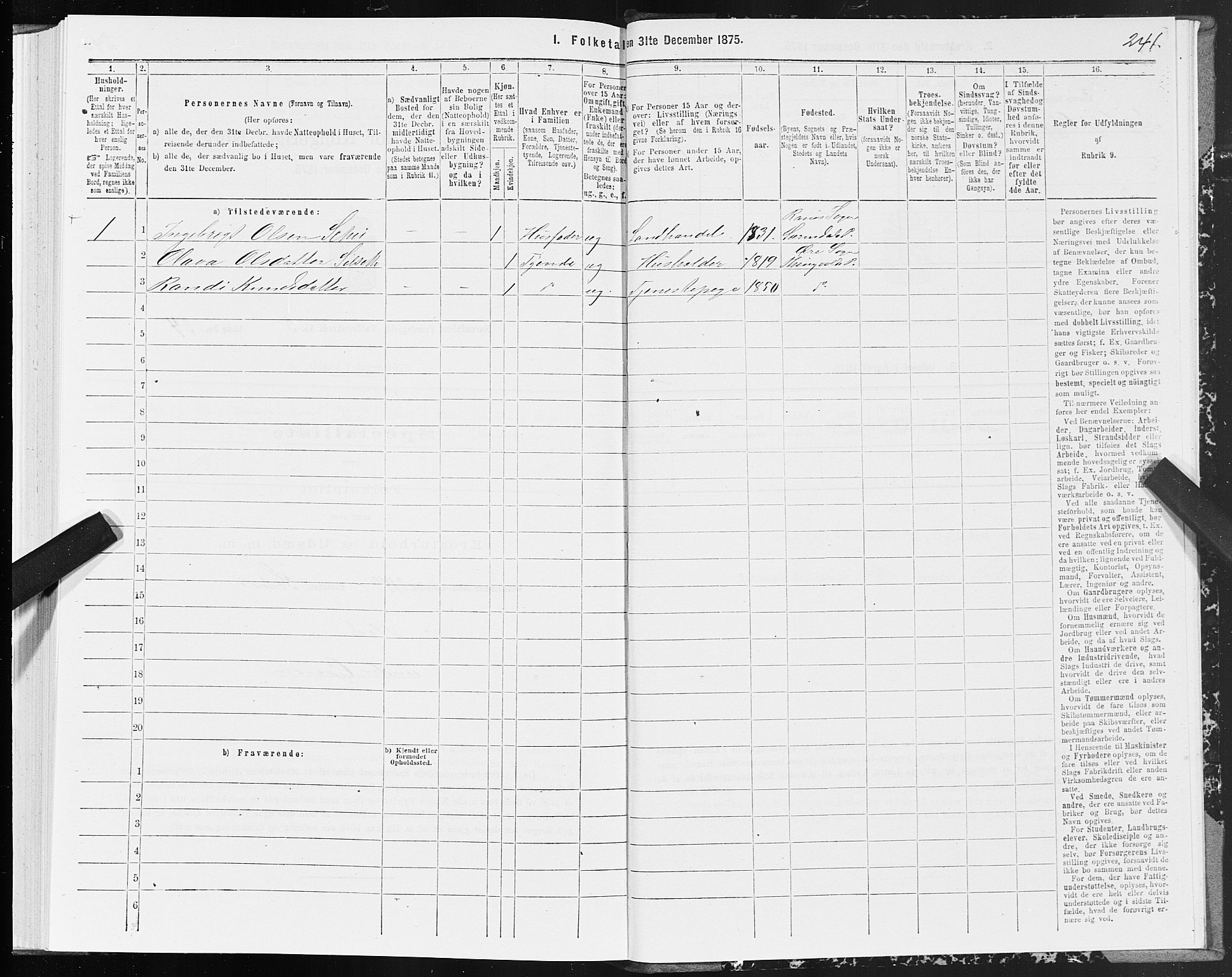 SAT, 1875 census for 1566P Surnadal, 1875, p. 2241