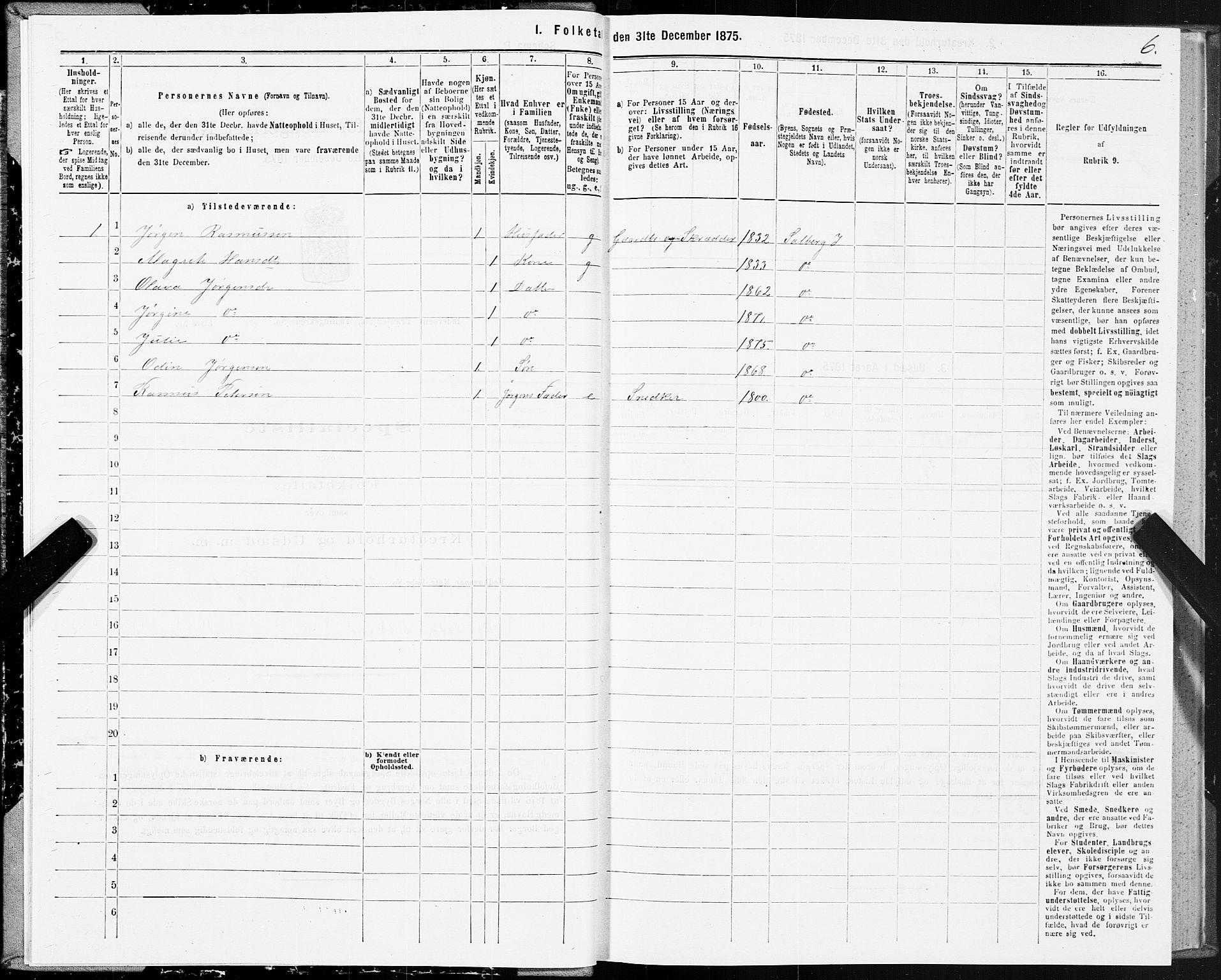 SAT, 1875 census for 1729P Inderøy, 1875, p. 5006