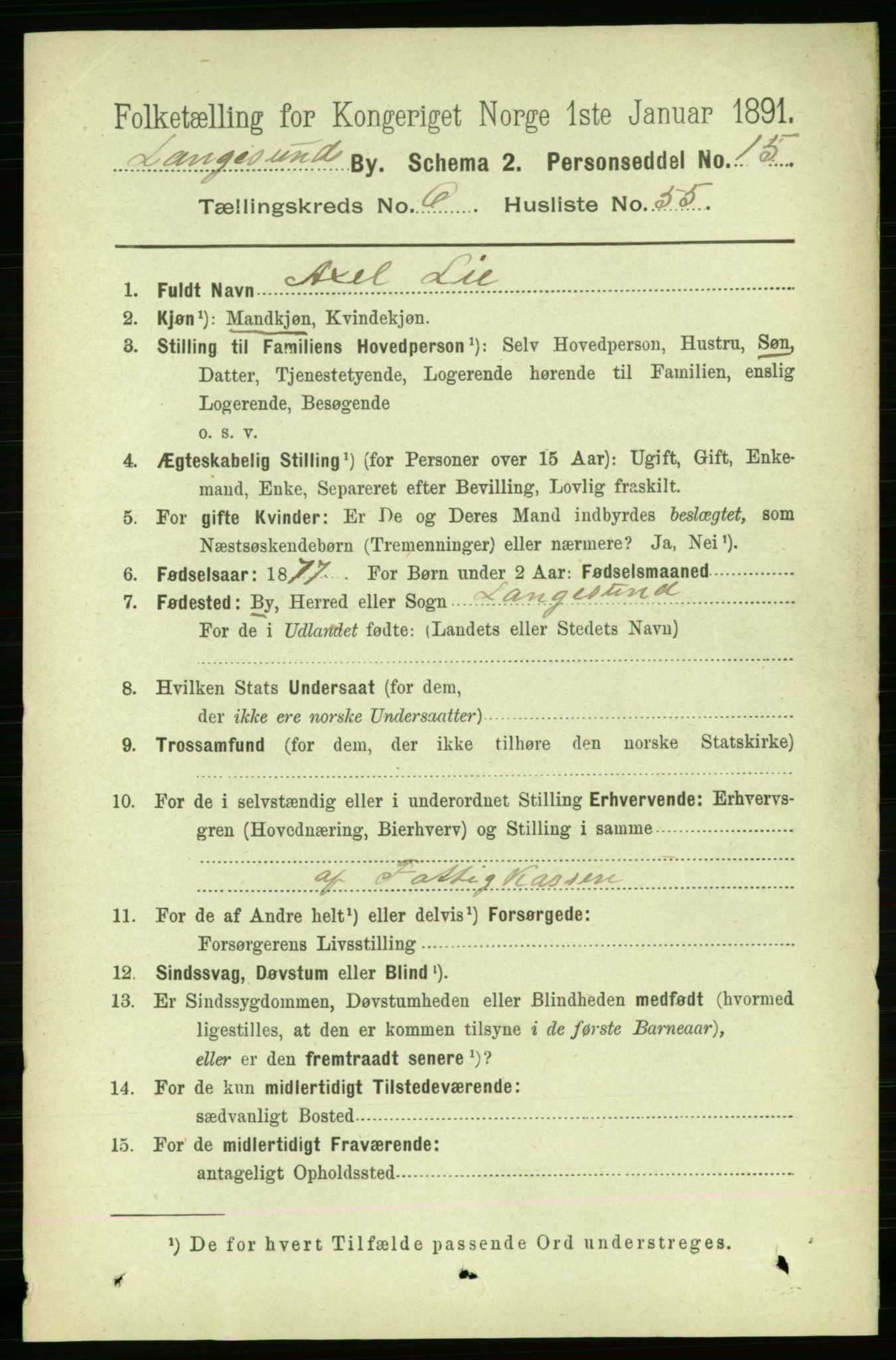 RA, 1891 census for 0802 Langesund, 1891, p. 1792