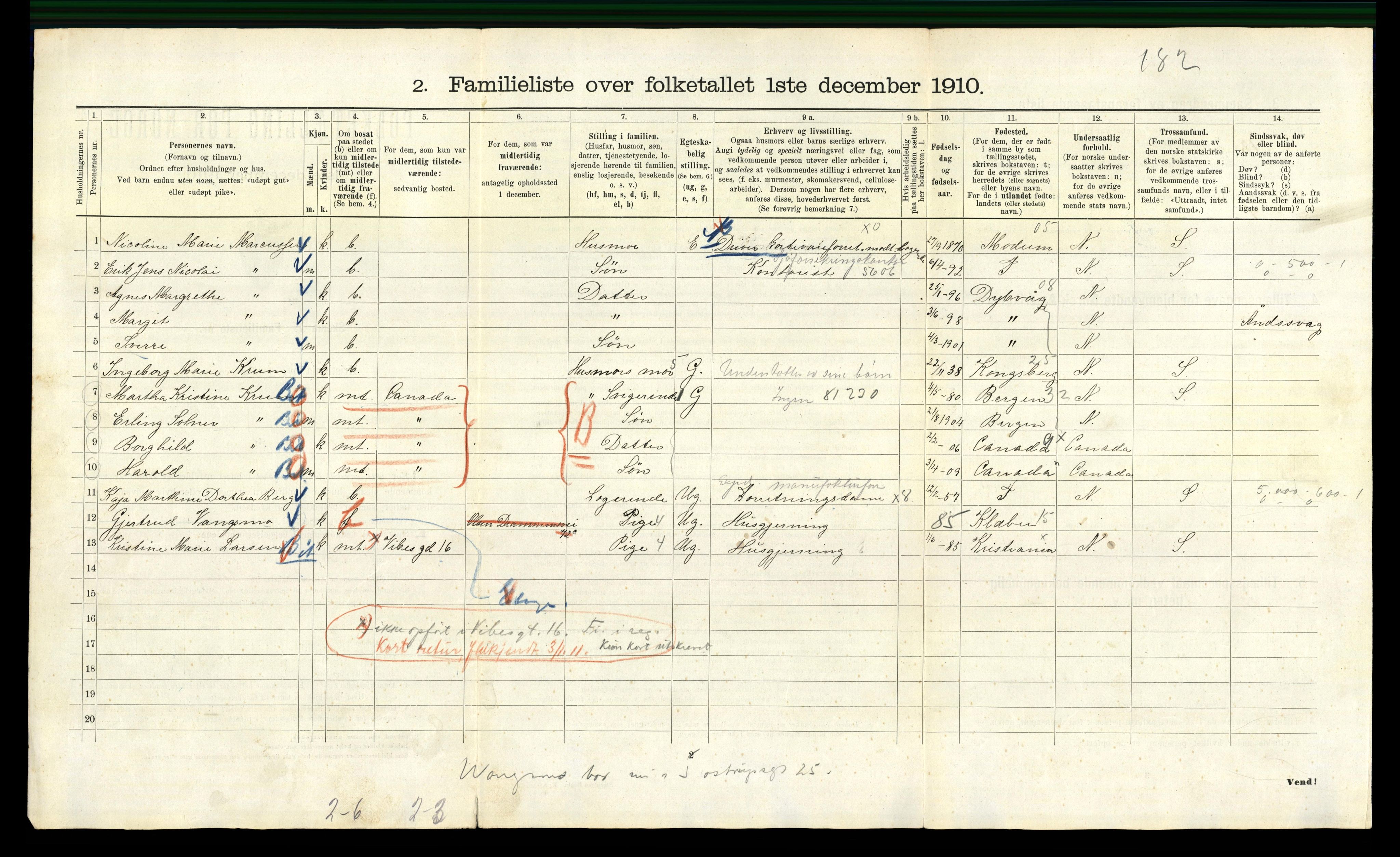 RA, 1910 census for Kristiania, 1910, p. 13858