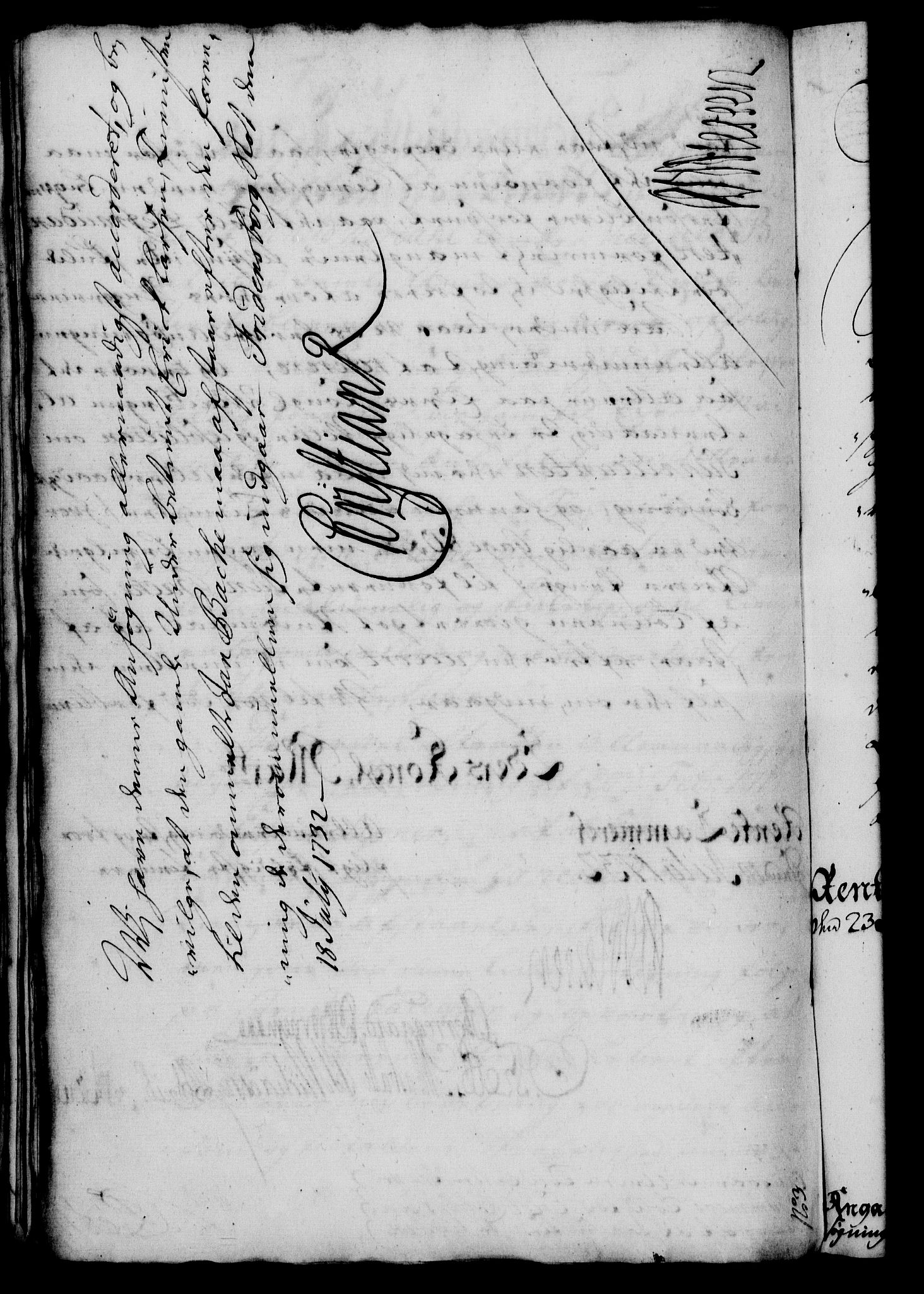 Rentekammeret, Kammerkanselliet, RA/EA-3111/G/Gf/Gfa/L0015: Norsk relasjons- og resolusjonsprotokoll (merket RK 52.15), 1732, p. 296