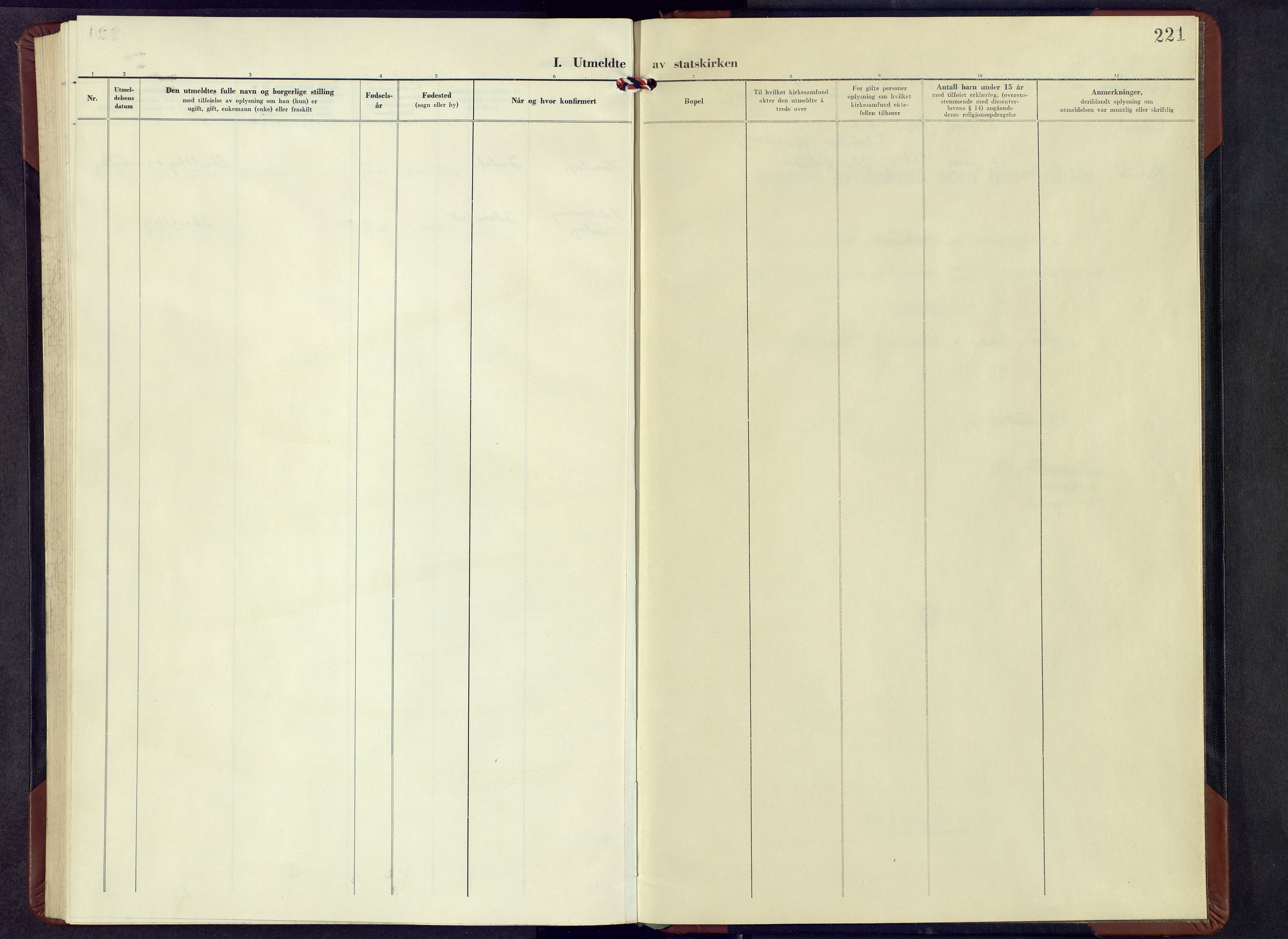 Sør-Fron prestekontor, AV/SAH-PREST-010/H/Ha/Hab/L0007: Parish register (copy) no. 7, 1949-1962, p. 221