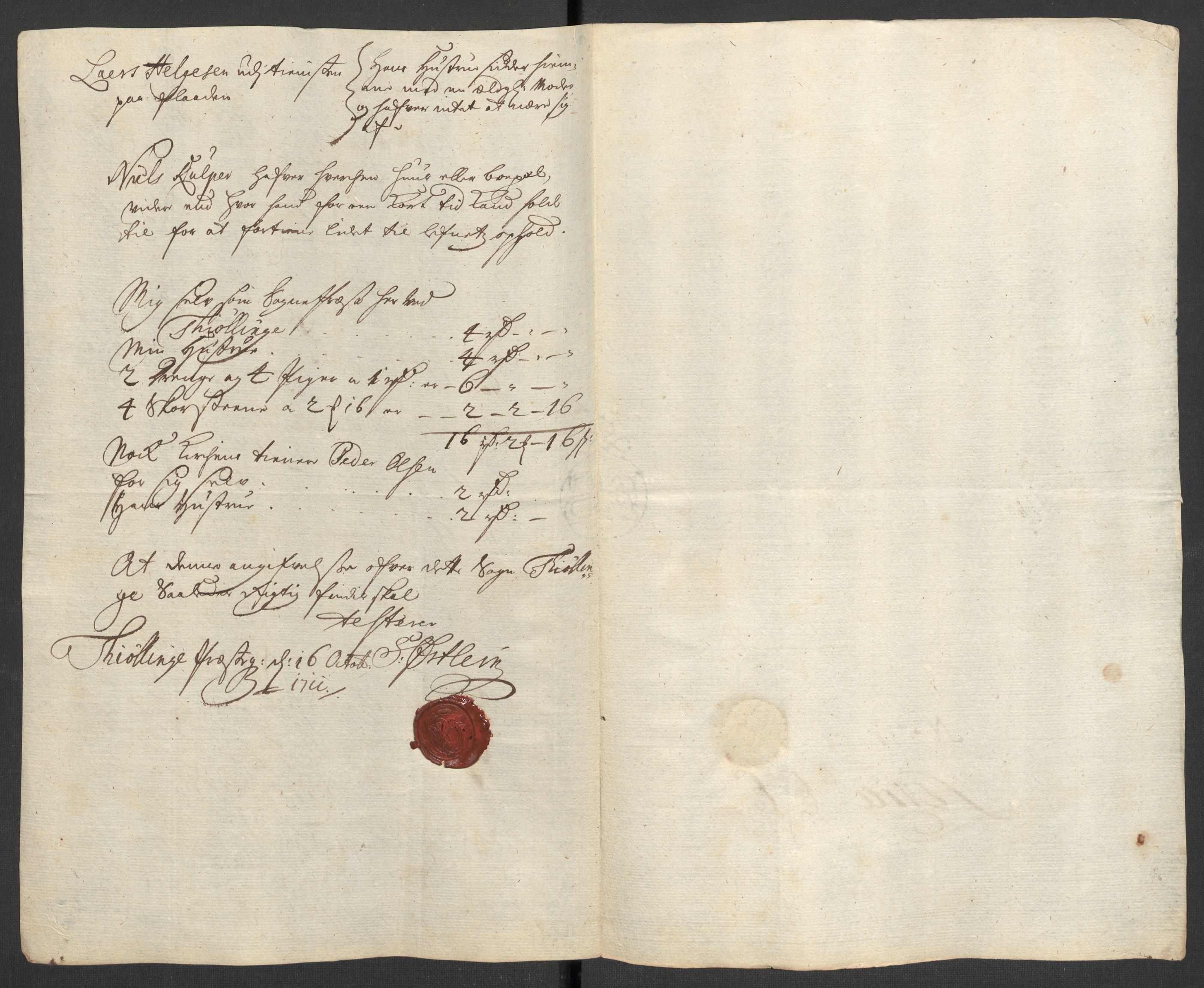 Rentekammeret inntil 1814, Reviderte regnskaper, Fogderegnskap, AV/RA-EA-4092/R33/L1983: Fogderegnskap Larvik grevskap, 1711, p. 188