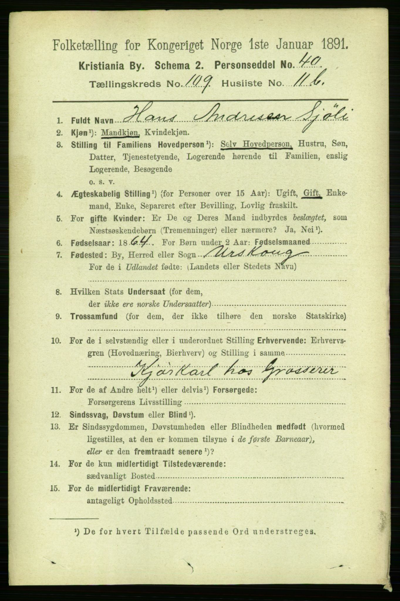 RA, 1891 census for 0301 Kristiania, 1891, p. 56672