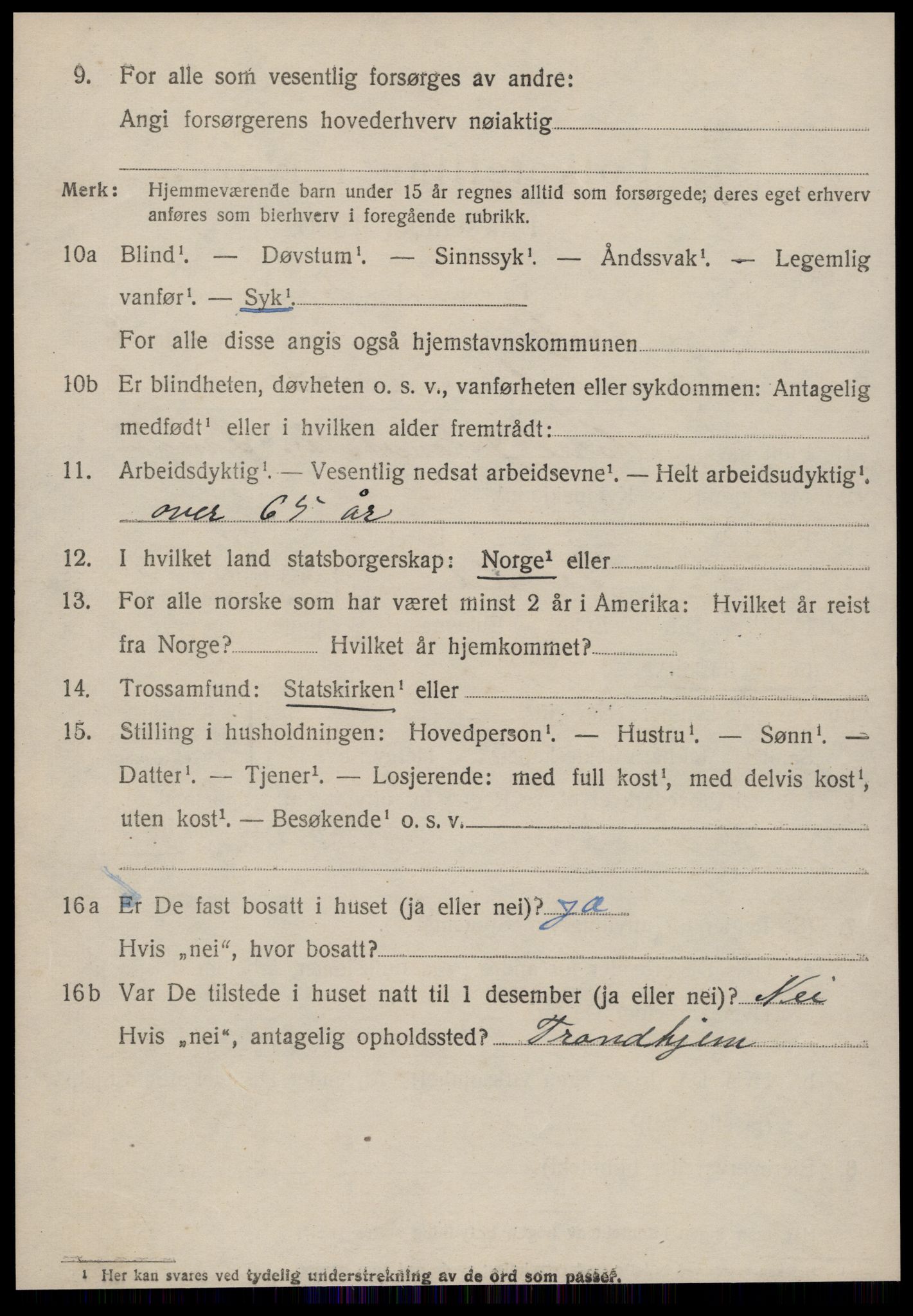 SAT, 1920 census for Skodje, 1920, p. 2976