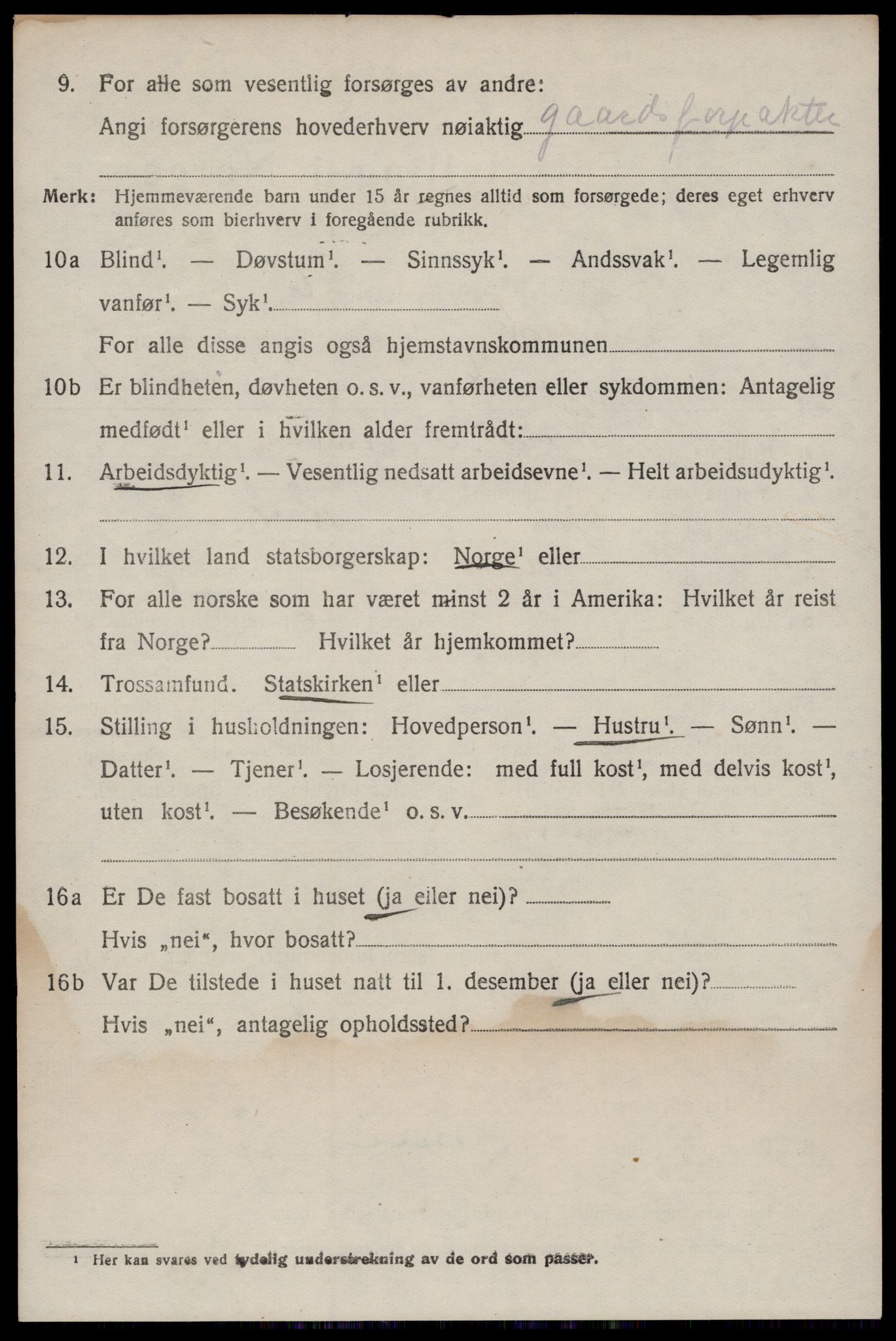 SAKO, 1920 census for Seljord, 1920, p. 3889