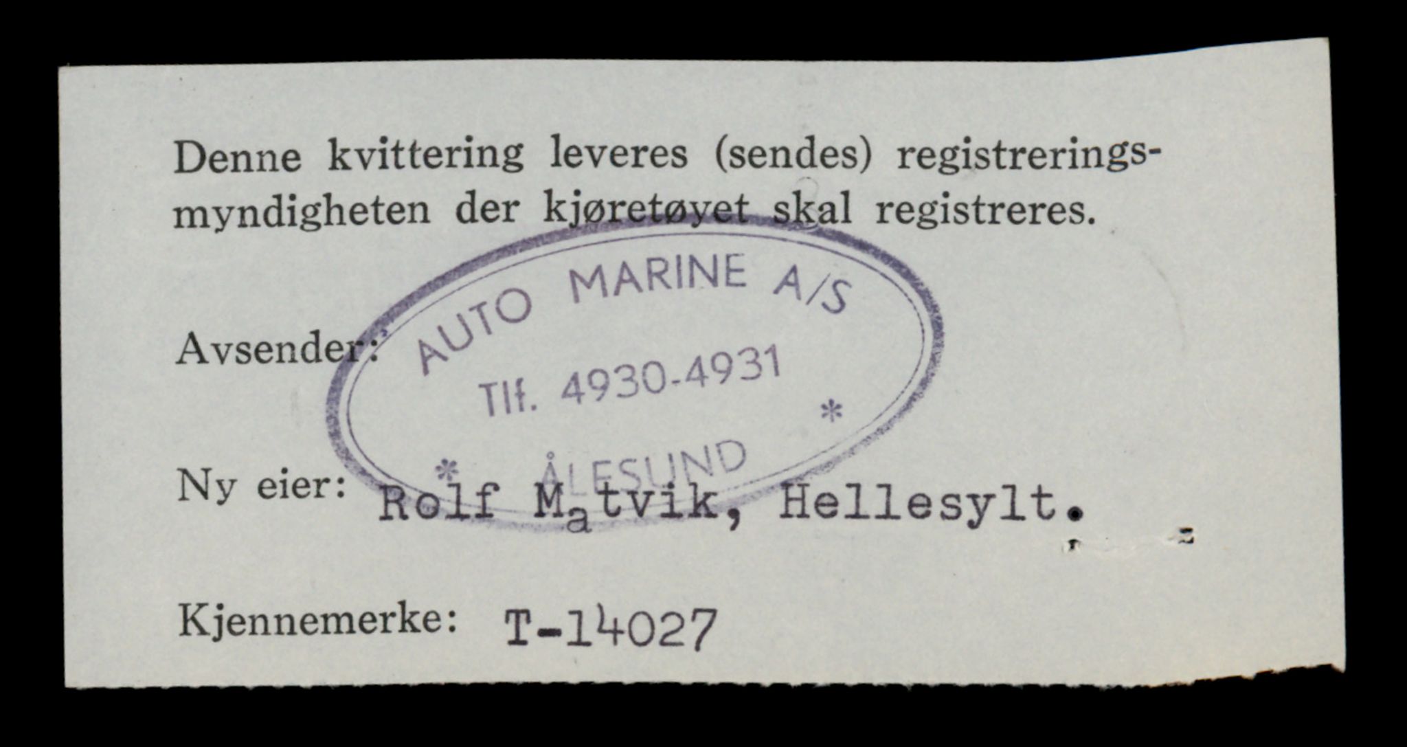 Møre og Romsdal vegkontor - Ålesund trafikkstasjon, AV/SAT-A-4099/F/Fe/L0042: Registreringskort for kjøretøy T 13906 - T 14079, 1927-1998, p. 1908