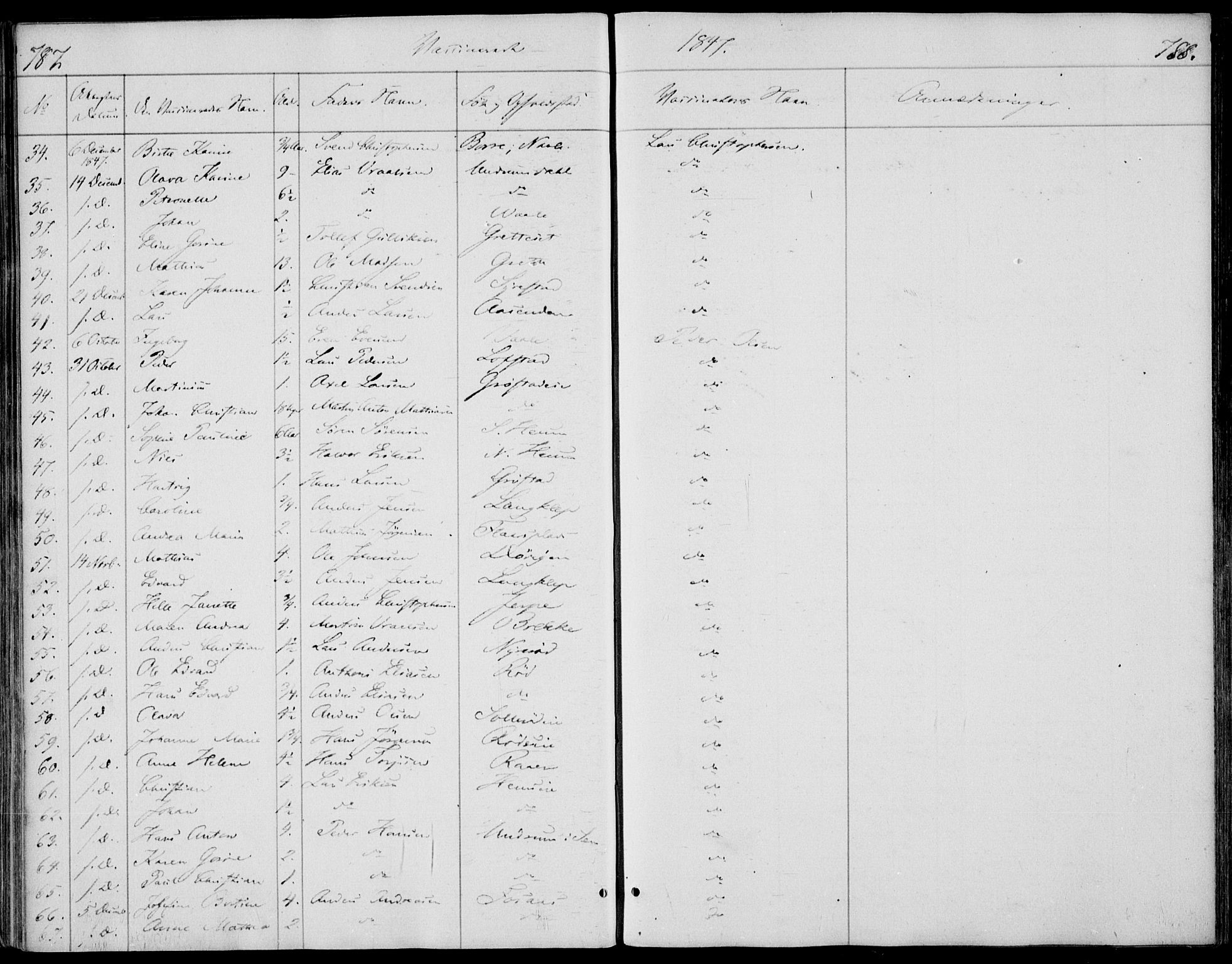 Våle kirkebøker, AV/SAKO-A-334/F/Fa/L0009b: Parish register (official) no. I 9B, 1841-1860, p. 787-788