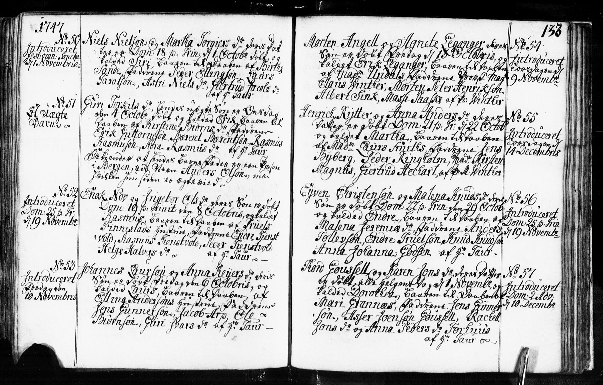 Domkirken sokneprestkontor, SAST/A-101812/001/30/30BB/L0003: Parish register (copy) no. B 3, 1733-1751, p. 133
