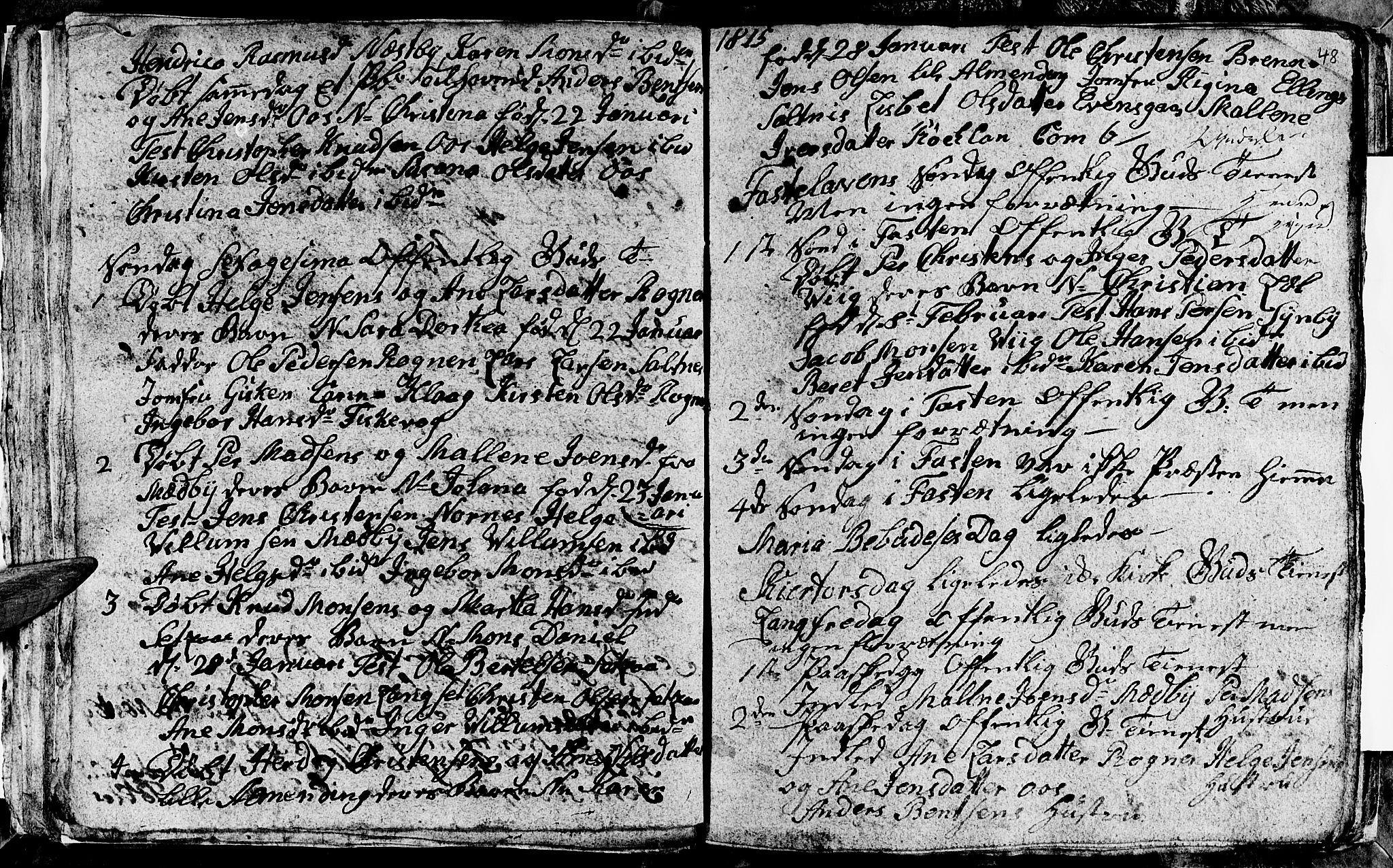 Ministerialprotokoller, klokkerbøker og fødselsregistre - Nordland, AV/SAT-A-1459/847/L0675: Parish register (copy) no. 847C03, 1808-1820, p. 48