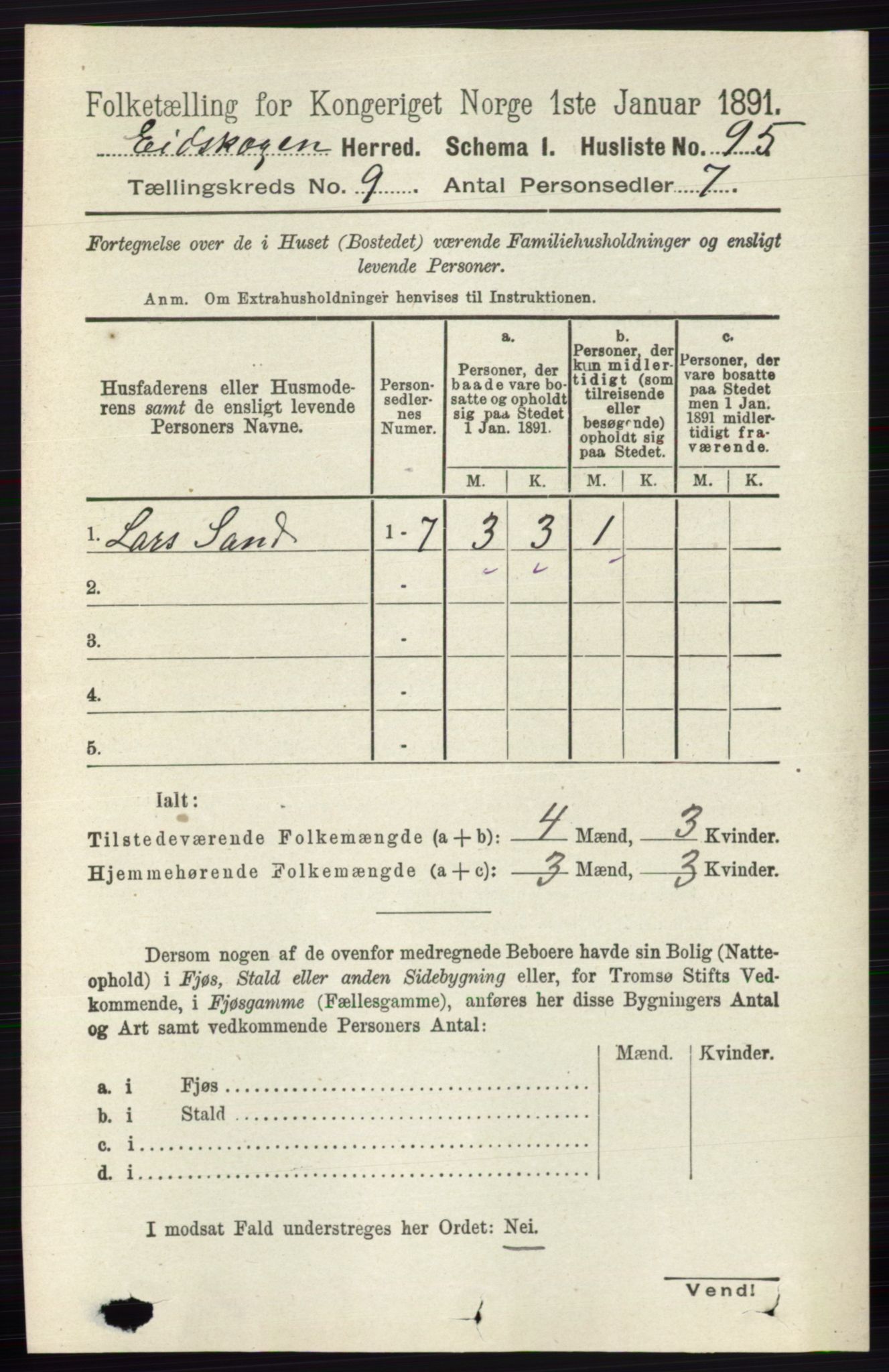 RA, 1891 census for 0420 Eidskog, 1891, p. 5372