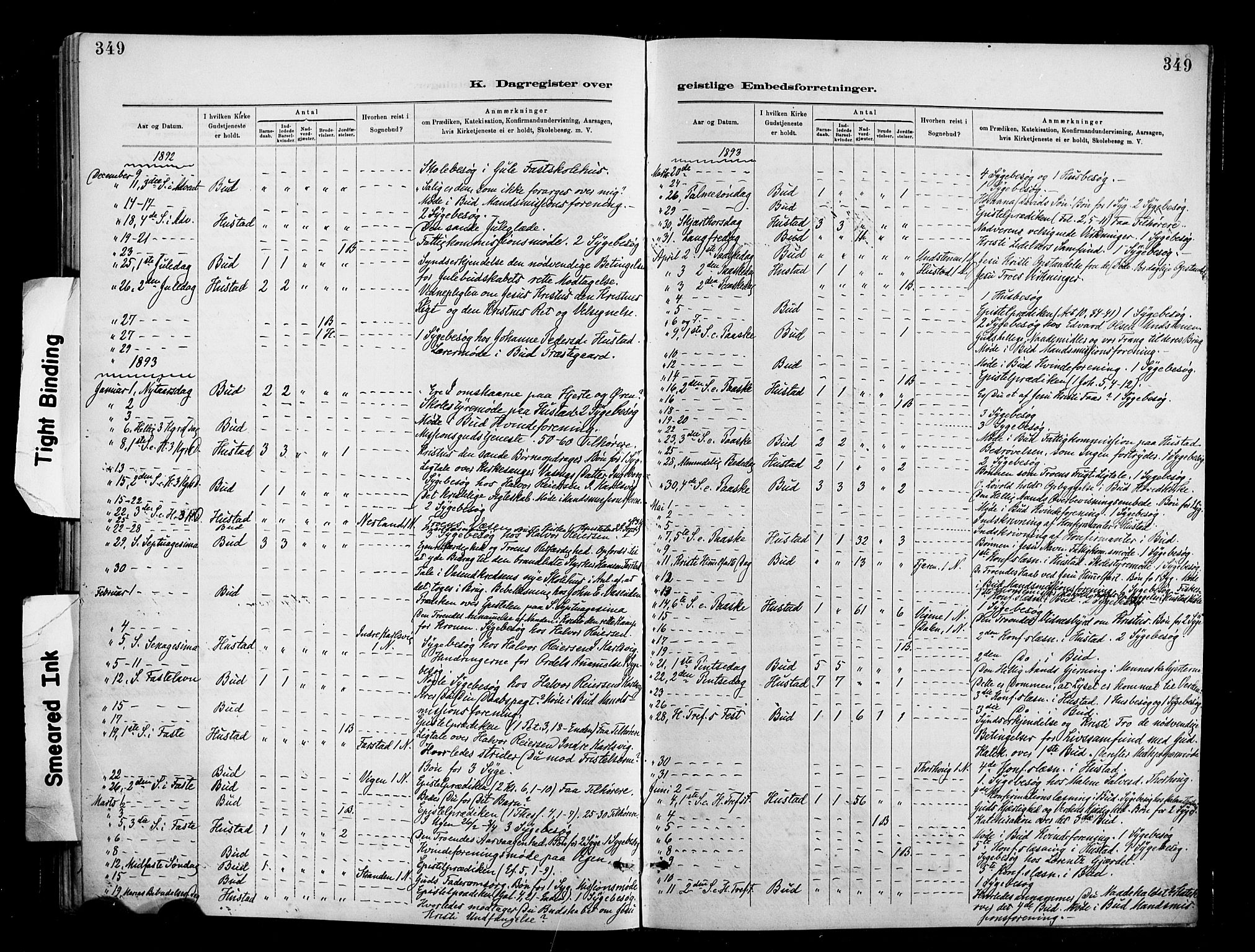 Ministerialprotokoller, klokkerbøker og fødselsregistre - Møre og Romsdal, SAT/A-1454/566/L0769: Parish register (official) no. 566A08, 1881-1903, p. 349