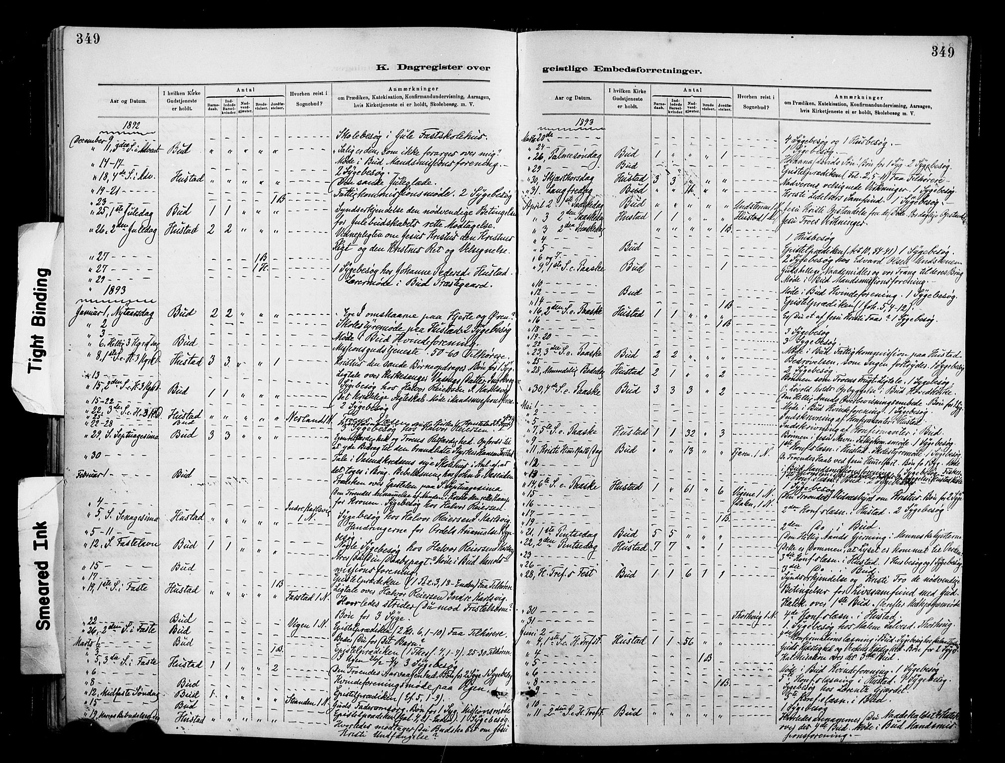 Ministerialprotokoller, klokkerbøker og fødselsregistre - Møre og Romsdal, AV/SAT-A-1454/566/L0769: Parish register (official) no. 566A08, 1881-1903, p. 349