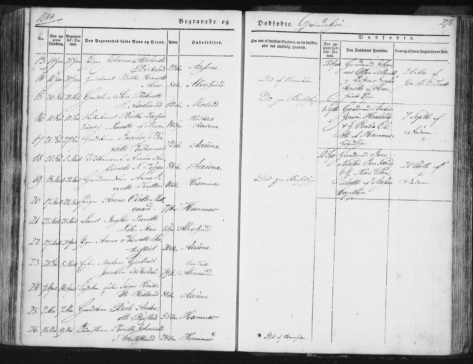 Hamre sokneprestembete, AV/SAB-A-75501/H/Ha/Haa/Haaa/L0012: Parish register (official) no. A 12, 1834-1845, p. 276