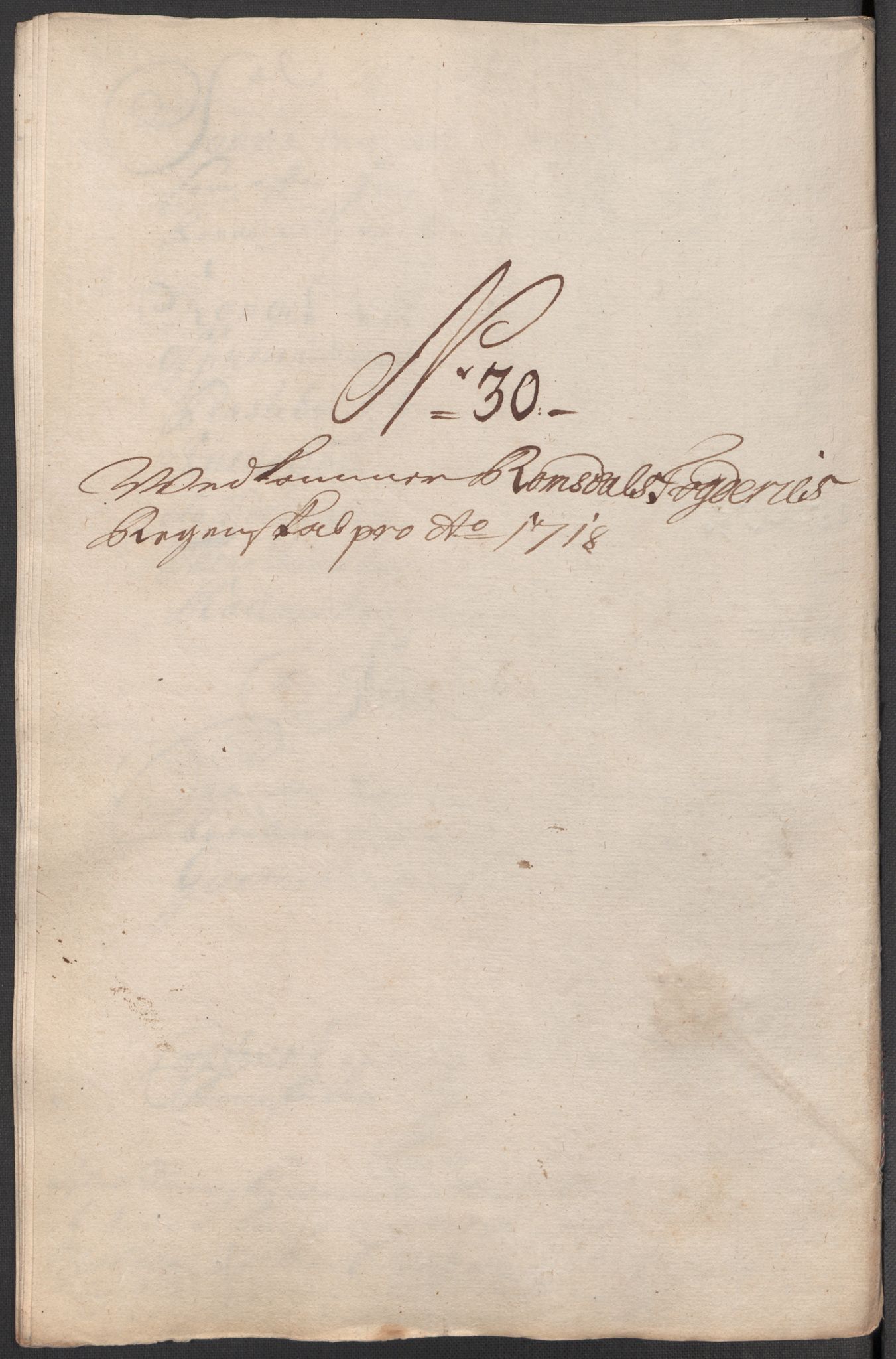 Rentekammeret inntil 1814, Reviderte regnskaper, Fogderegnskap, AV/RA-EA-4092/R55/L3665: Fogderegnskap Romsdal, 1718, p. 194