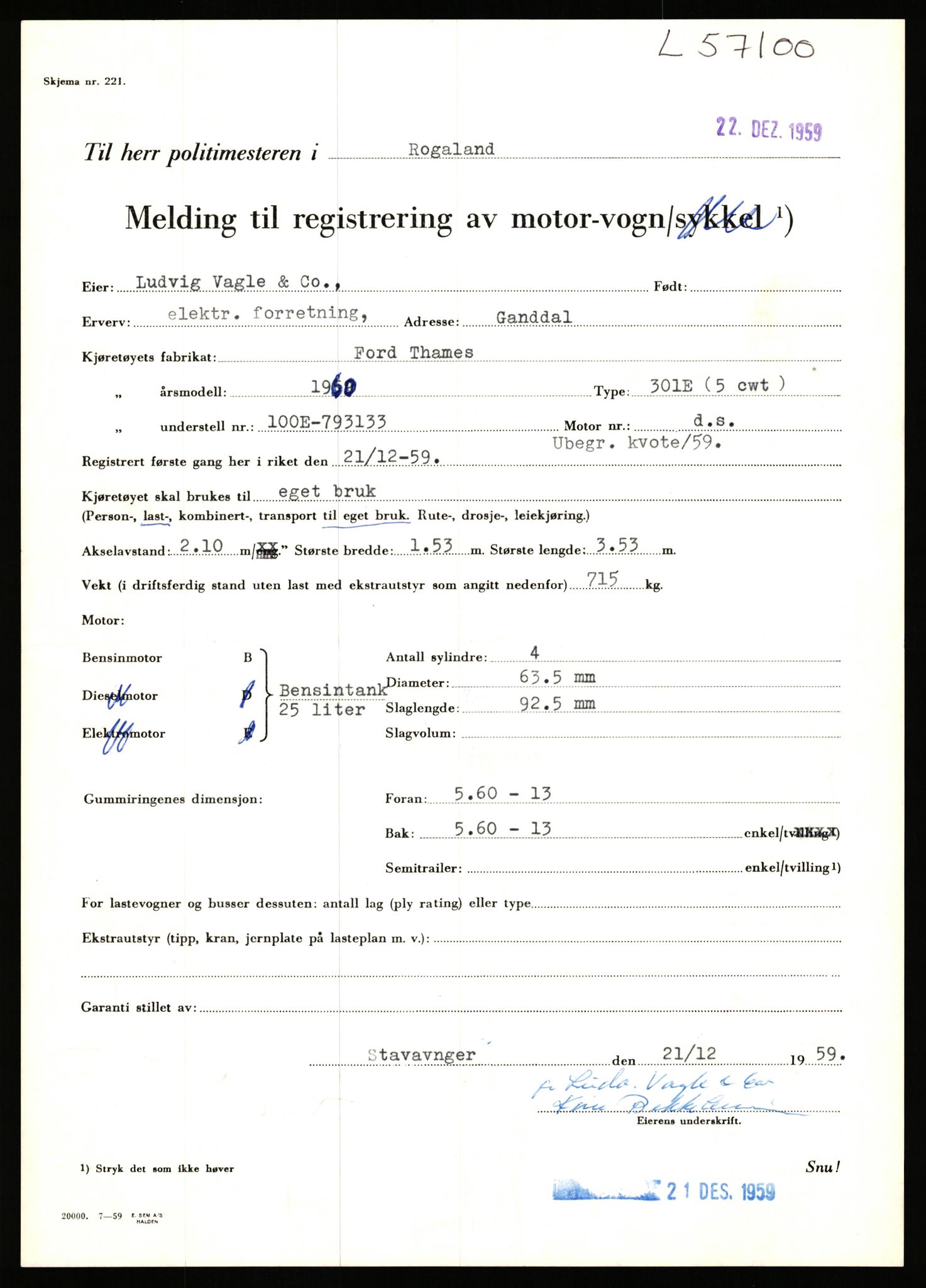 Stavanger trafikkstasjon, AV/SAST-A-101942/0/F/L0056: L-56500 - L-57199, 1930-1971, p. 2020