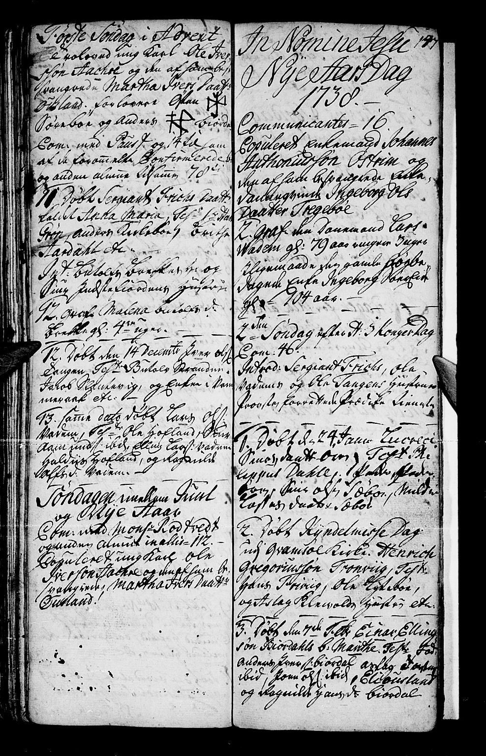 Vik sokneprestembete, AV/SAB-A-81501/H/Haa/Haaa/L0001: Parish register (official) no. A 1 / 3, 1727-1740