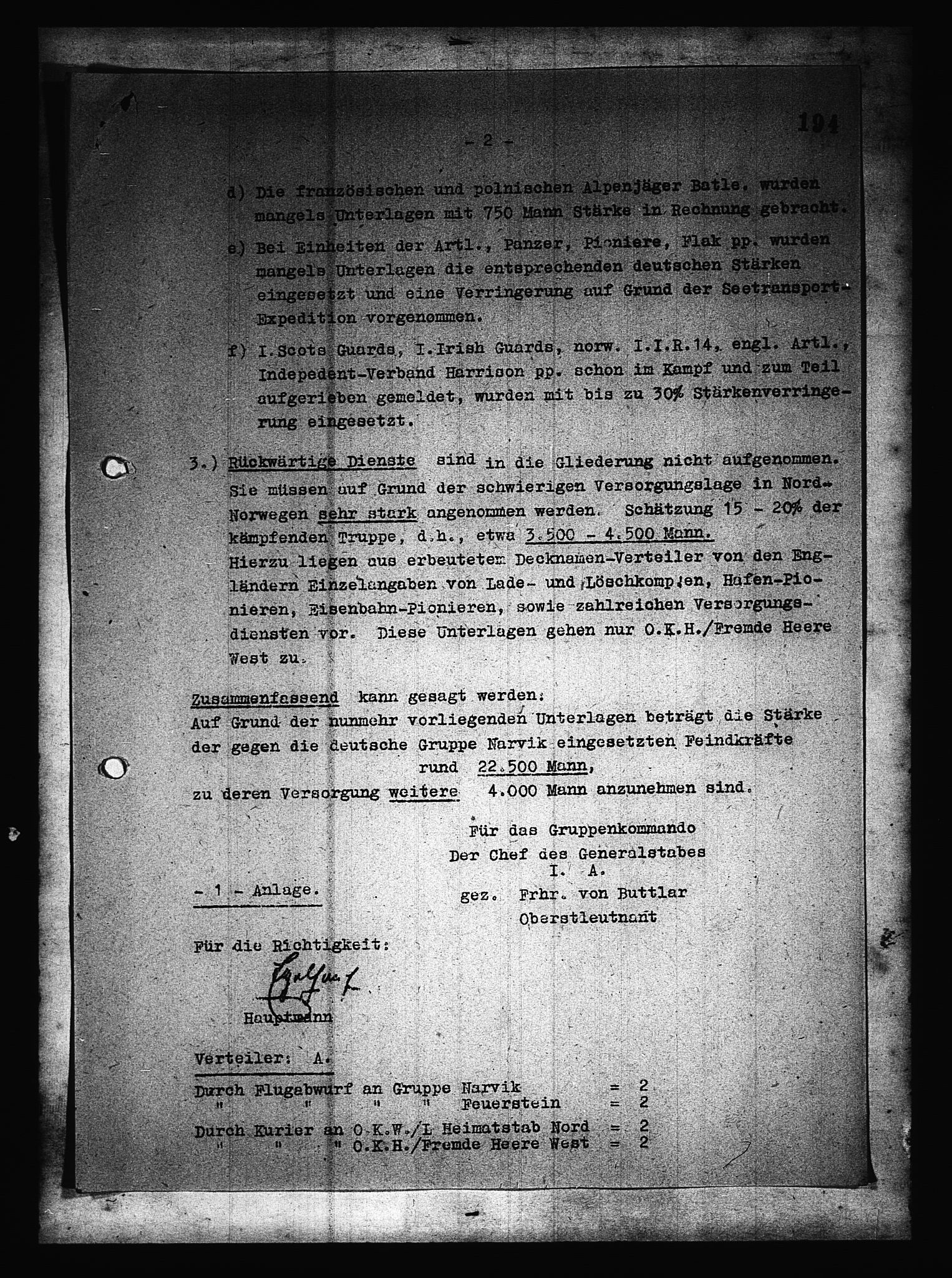 Documents Section, AV/RA-RAFA-2200/V/L0079: Amerikansk mikrofilm "Captured German Documents".
Box No. 718.  FKA jnr. 601/1954., 1940, p. 379