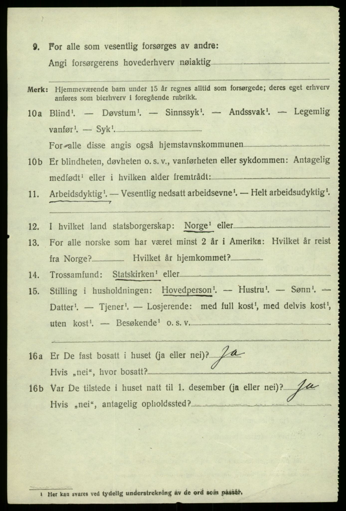 SAB, 1920 census for Kvam, 1920, p. 7972