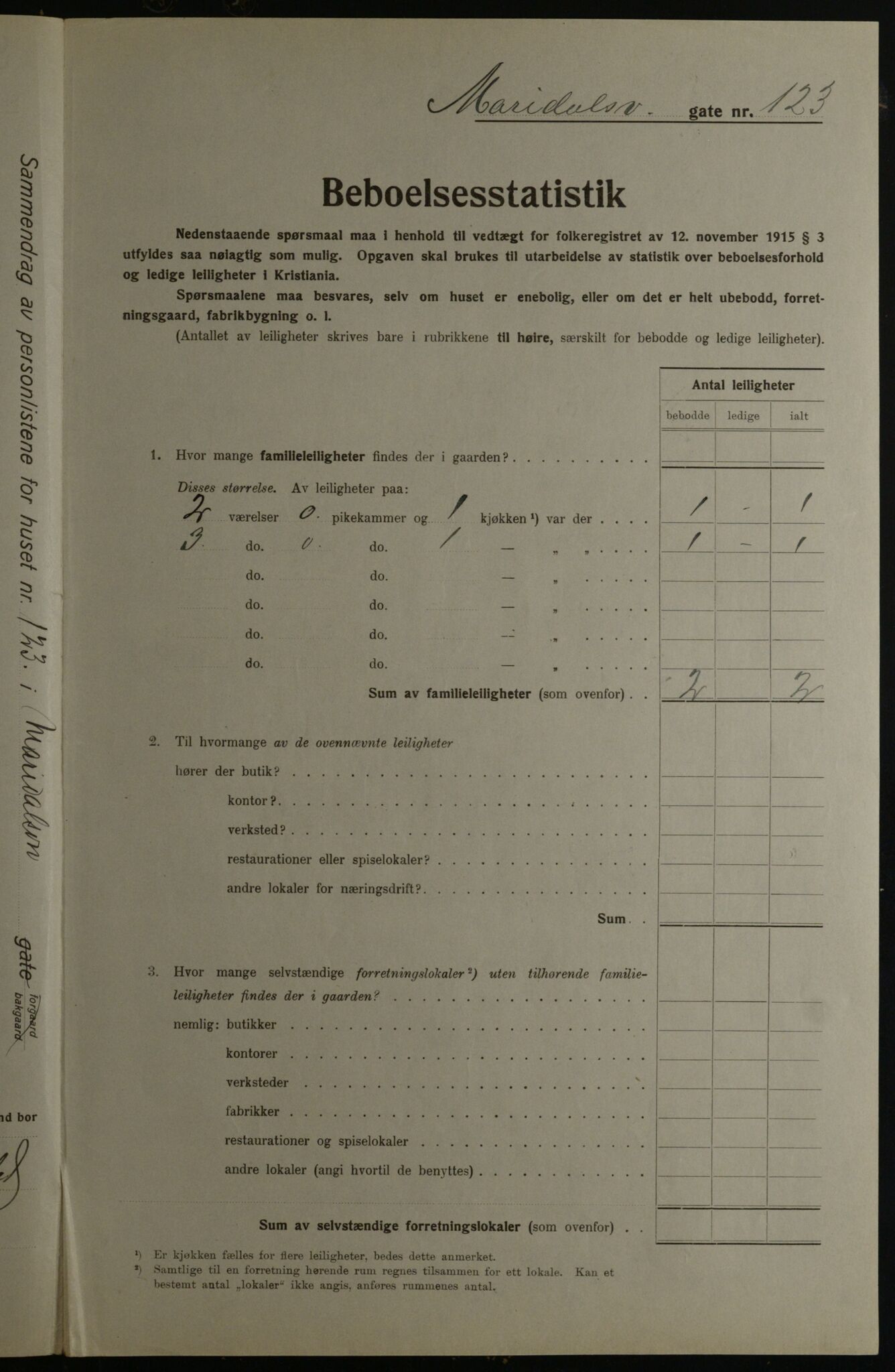 OBA, Municipal Census 1923 for Kristiania, 1923, p. 68848