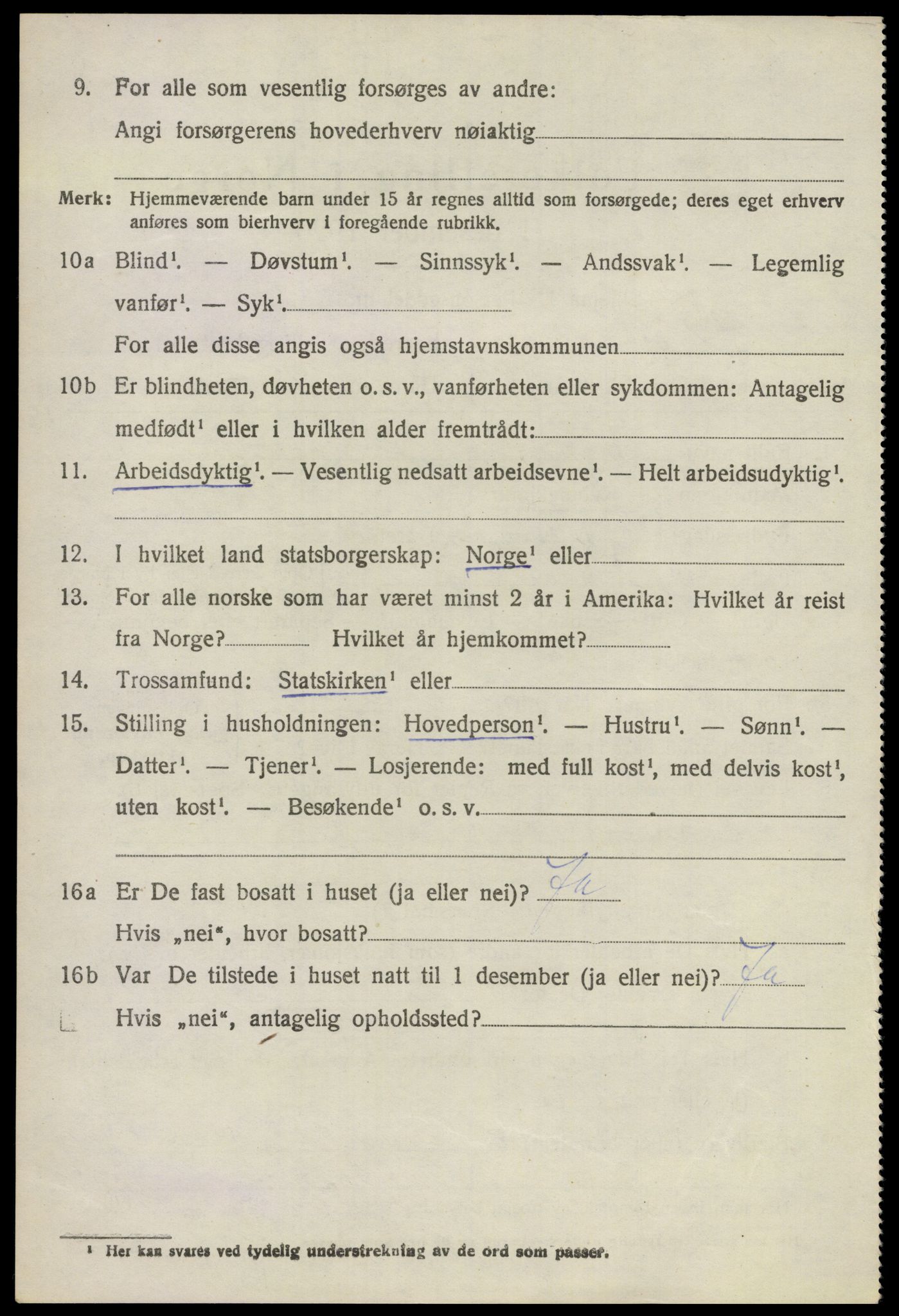 SAO, 1920 census for Ullensaker, 1920, p. 4654