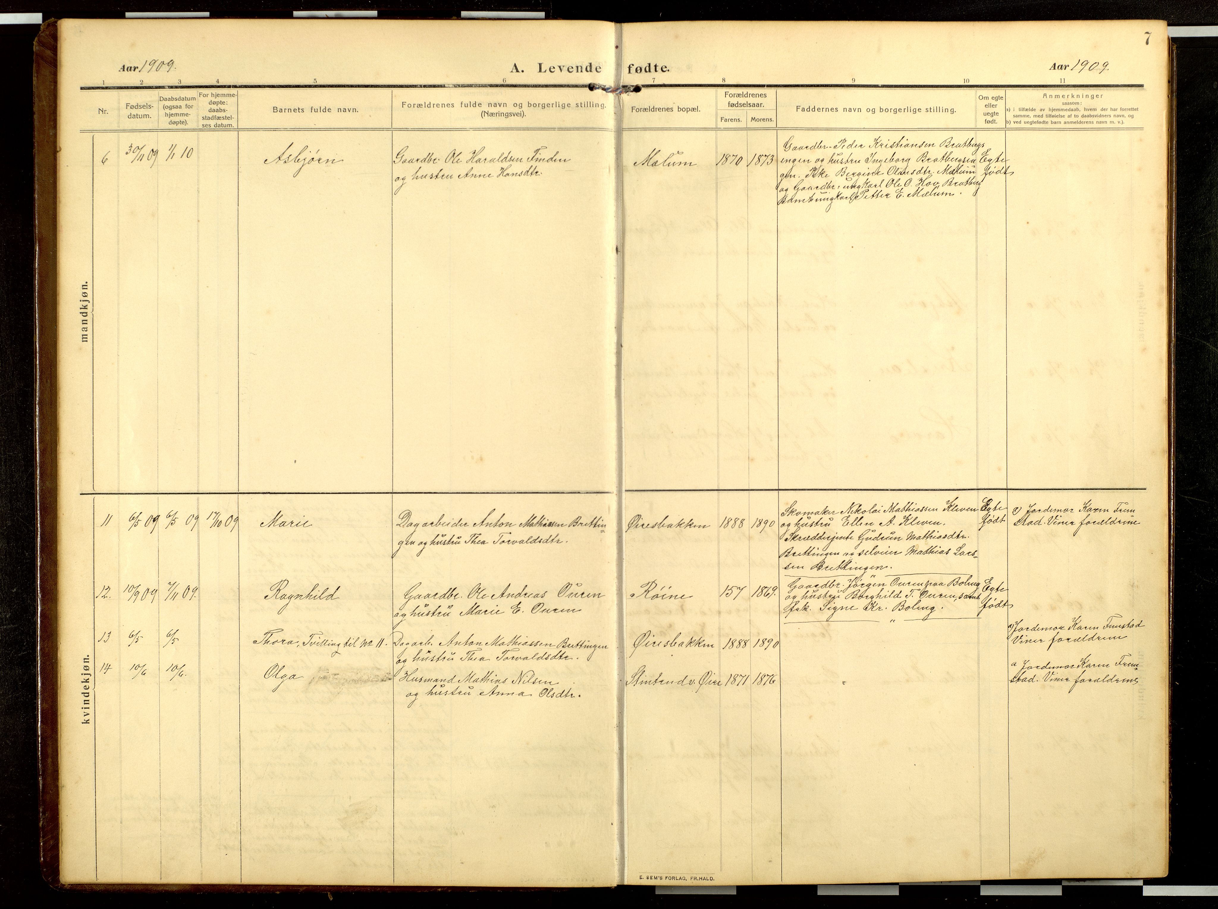 Fåberg prestekontor, AV/SAH-PREST-086/H/Ha/Hab/L0022: Parish register (copy) no. 22, 1908-1934