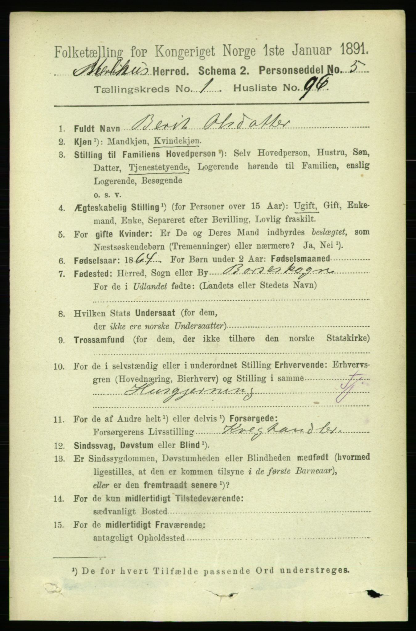 RA, 1891 census for 1653 Melhus, 1891, p. 631