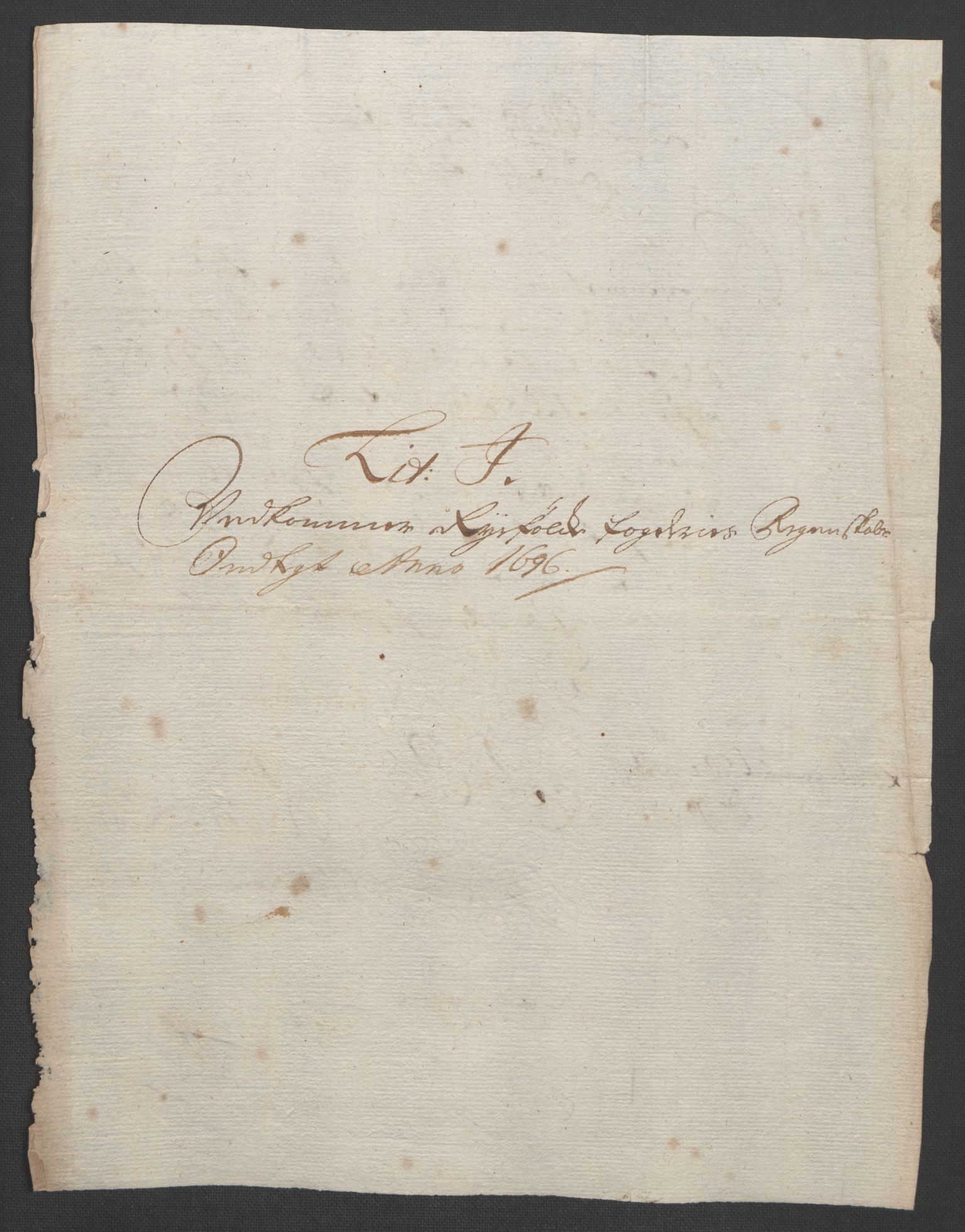 Rentekammeret inntil 1814, Reviderte regnskaper, Fogderegnskap, RA/EA-4092/R47/L2857: Fogderegnskap Ryfylke, 1694-1696, p. 276