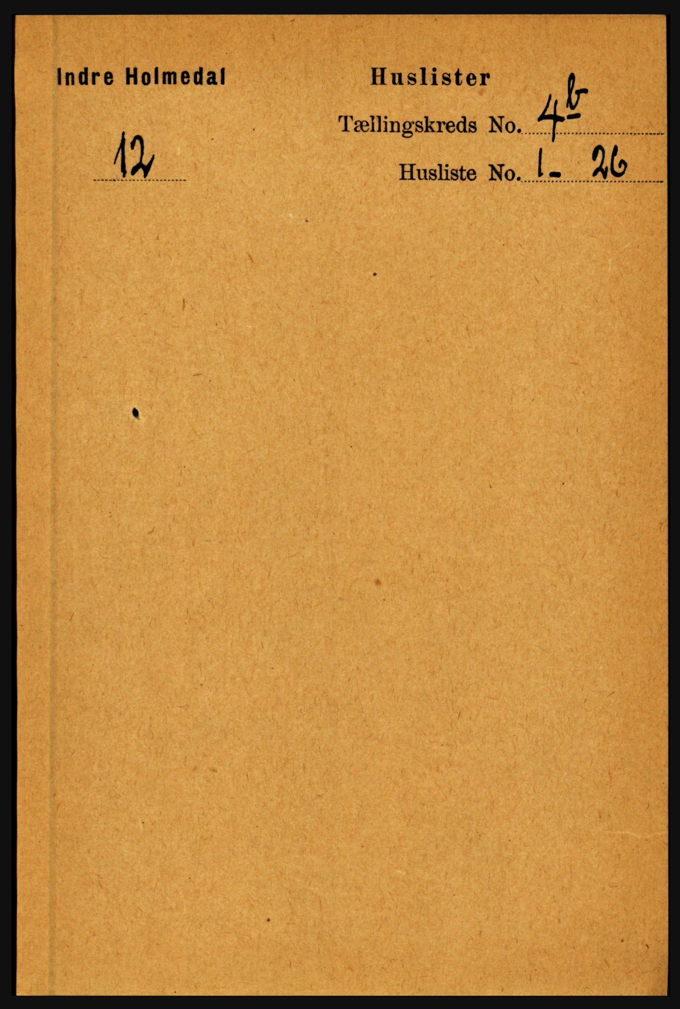 RA, 1891 census for 1430 Indre Holmedal, 1891, p. 1423