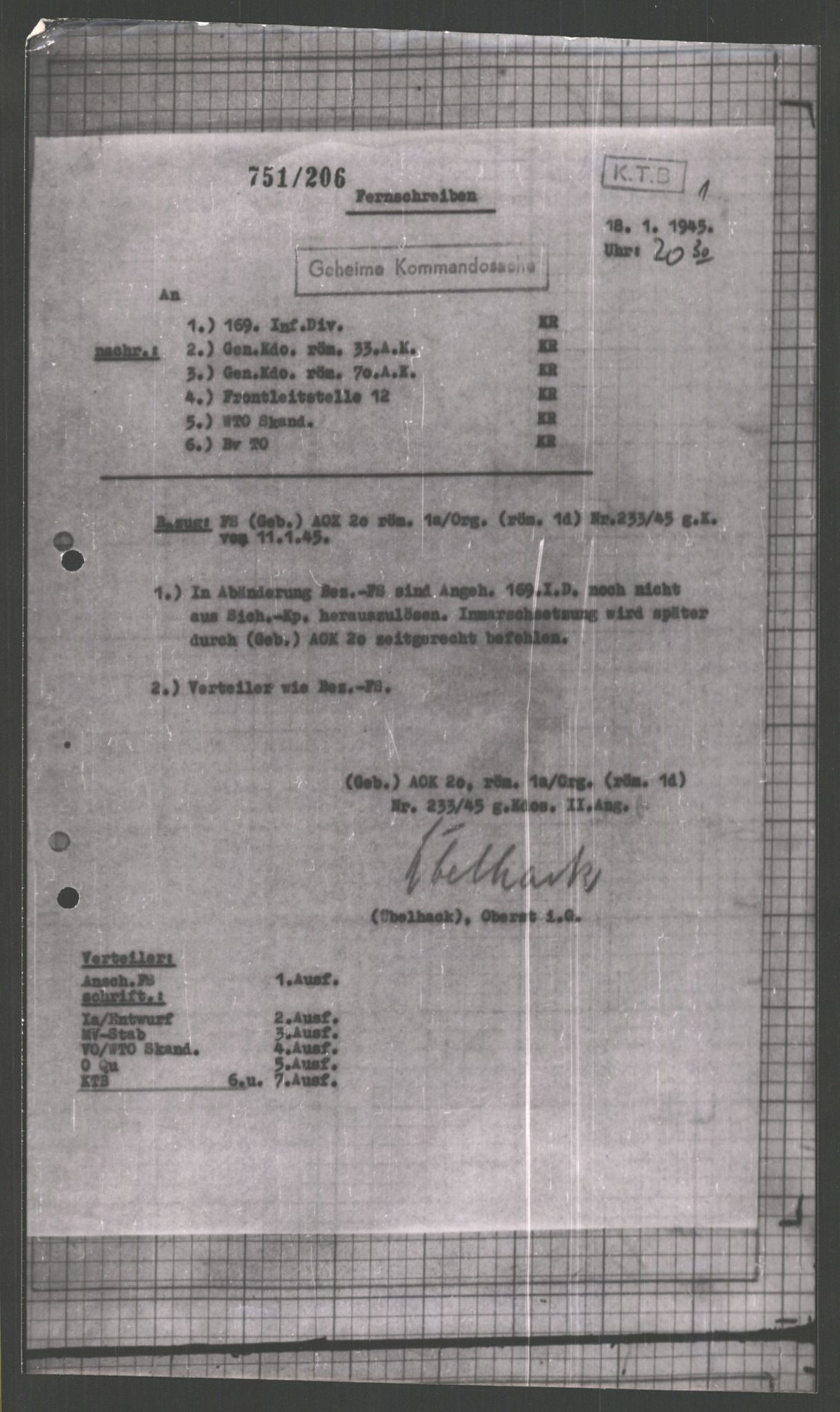 Forsvarets Overkommando. 2 kontor. Arkiv 11.4. Spredte tyske arkivsaker, AV/RA-RAFA-7031/D/Dar/Dara/L0002: Krigsdagbøker for 20. Gebirgs-Armee-Oberkommando (AOK 20), 1945, p. 128